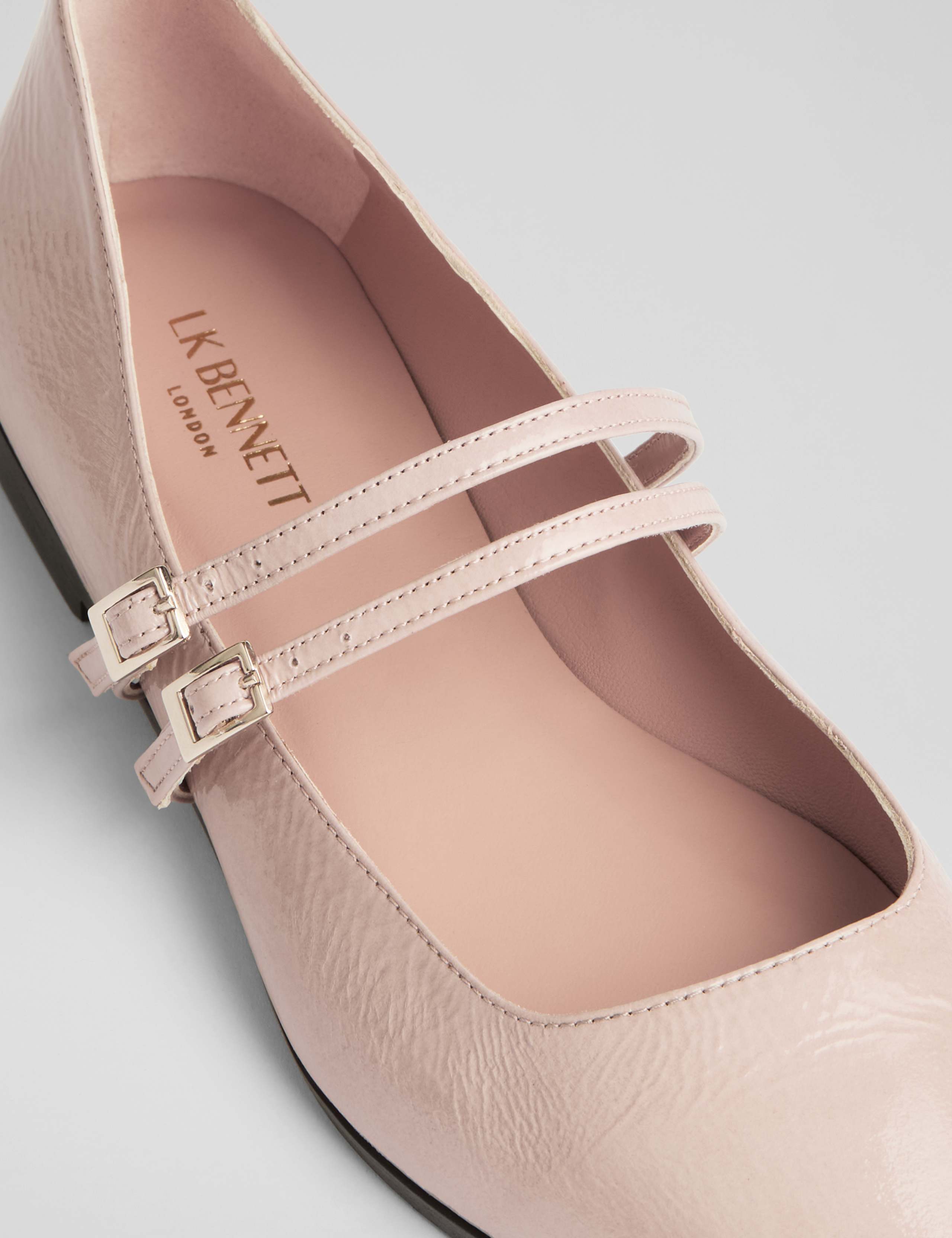 Patent Strappy Flat Pointed Pumps 3 of 3