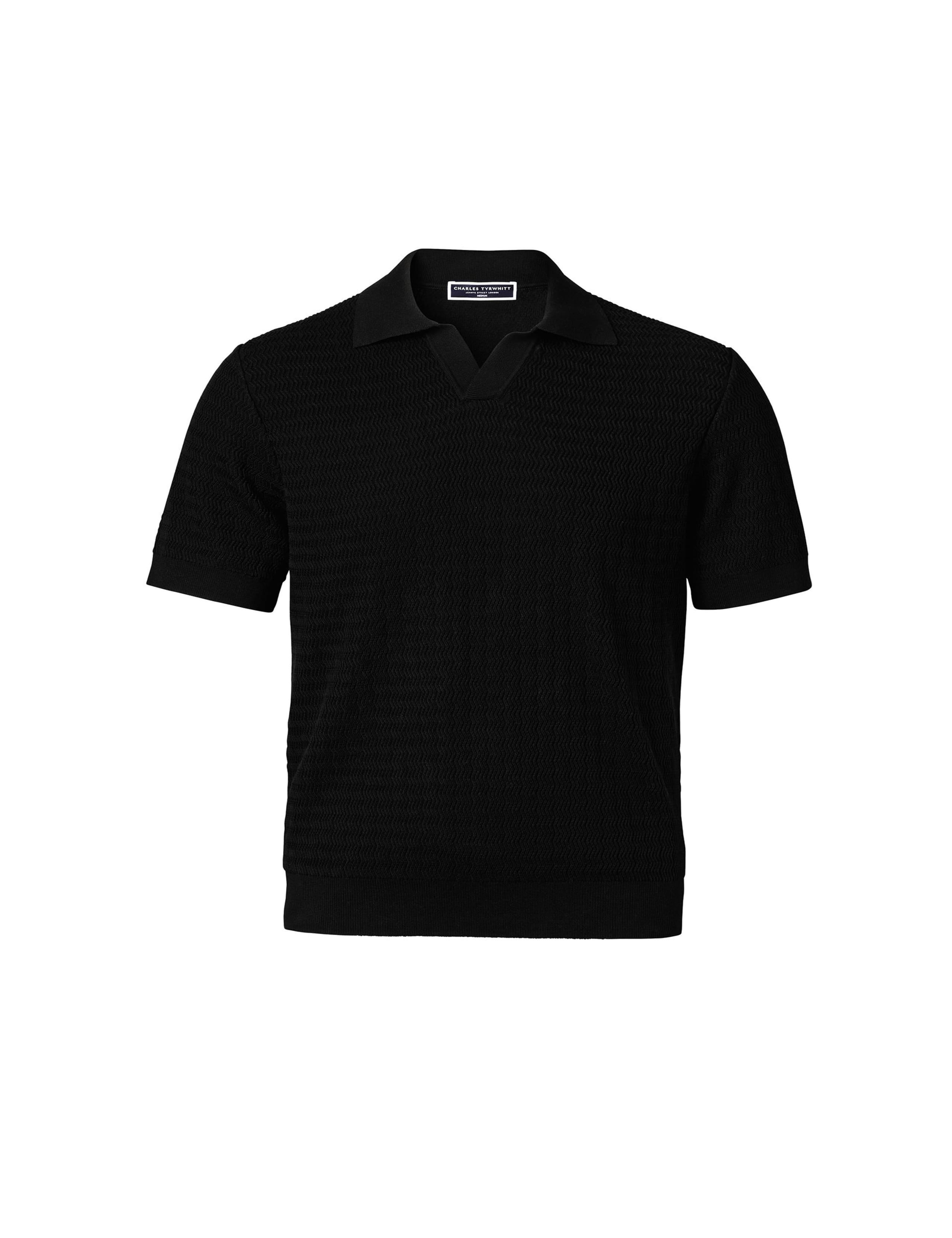 Pure Cotton Textured Knitted Polo Shirt 2 of 4
