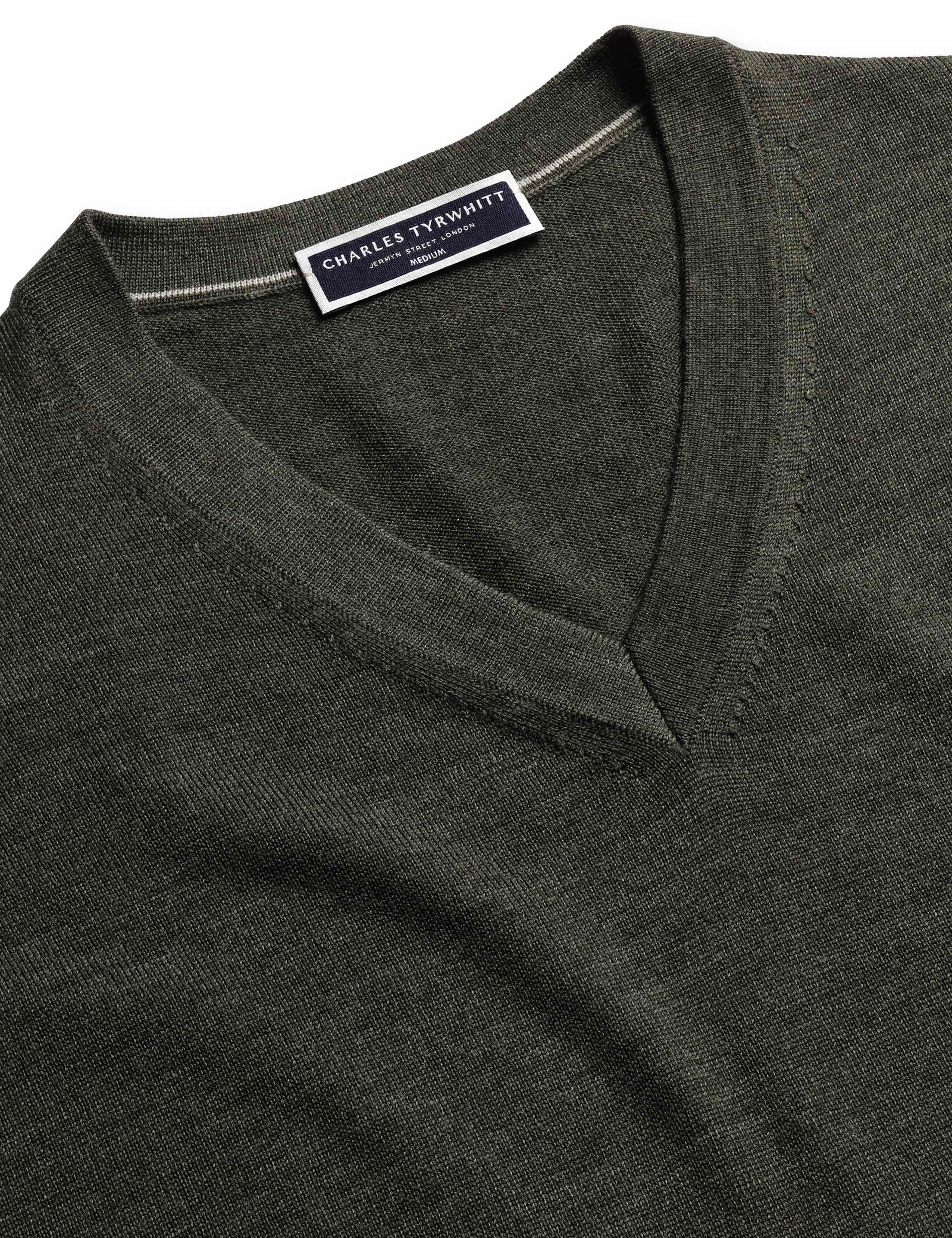 Pure Wool V-Neck Jumper 3 of 5