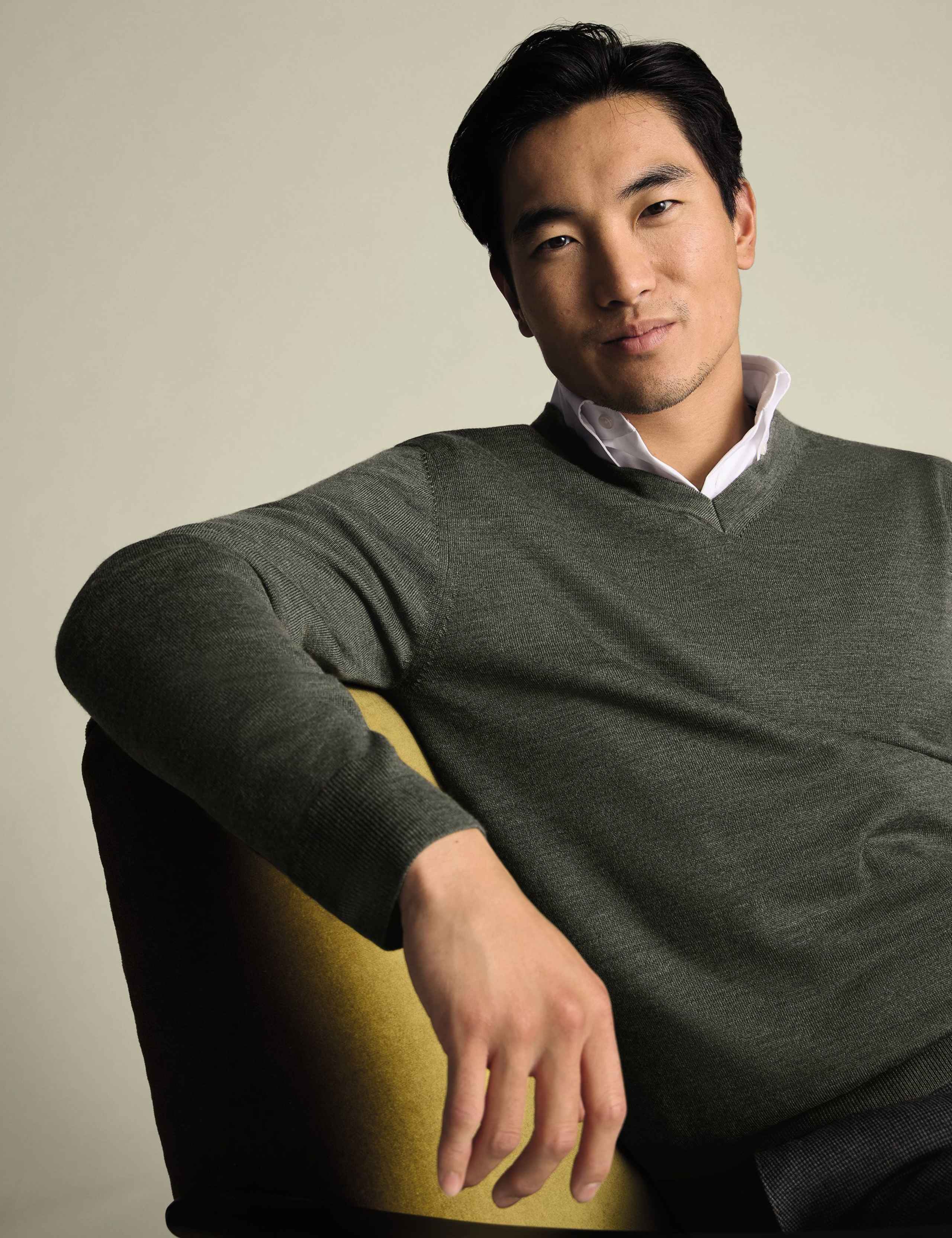 Pure Wool V-Neck Jumper 4 of 5