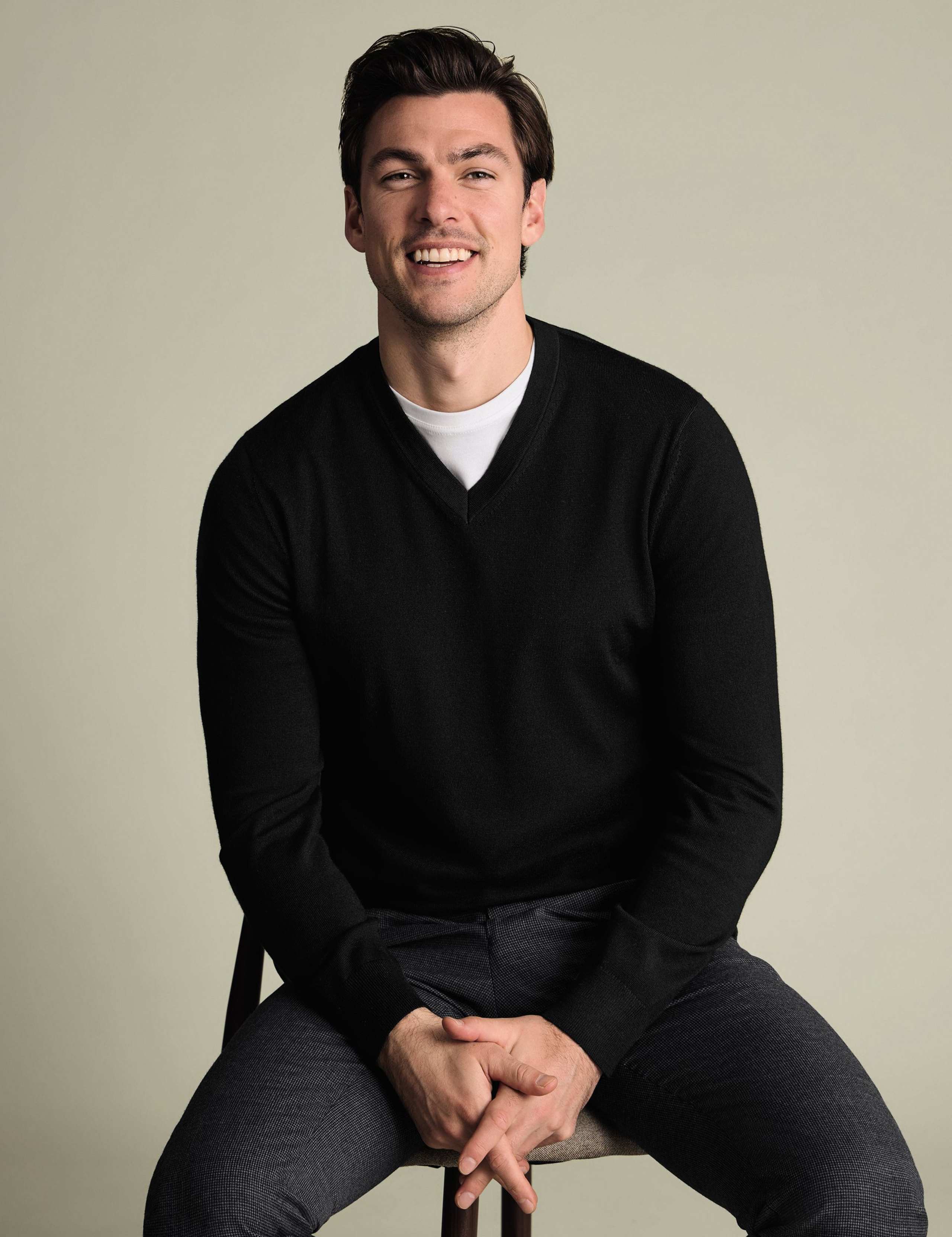 Pure Wool V-Neck Jumper 3 of 5