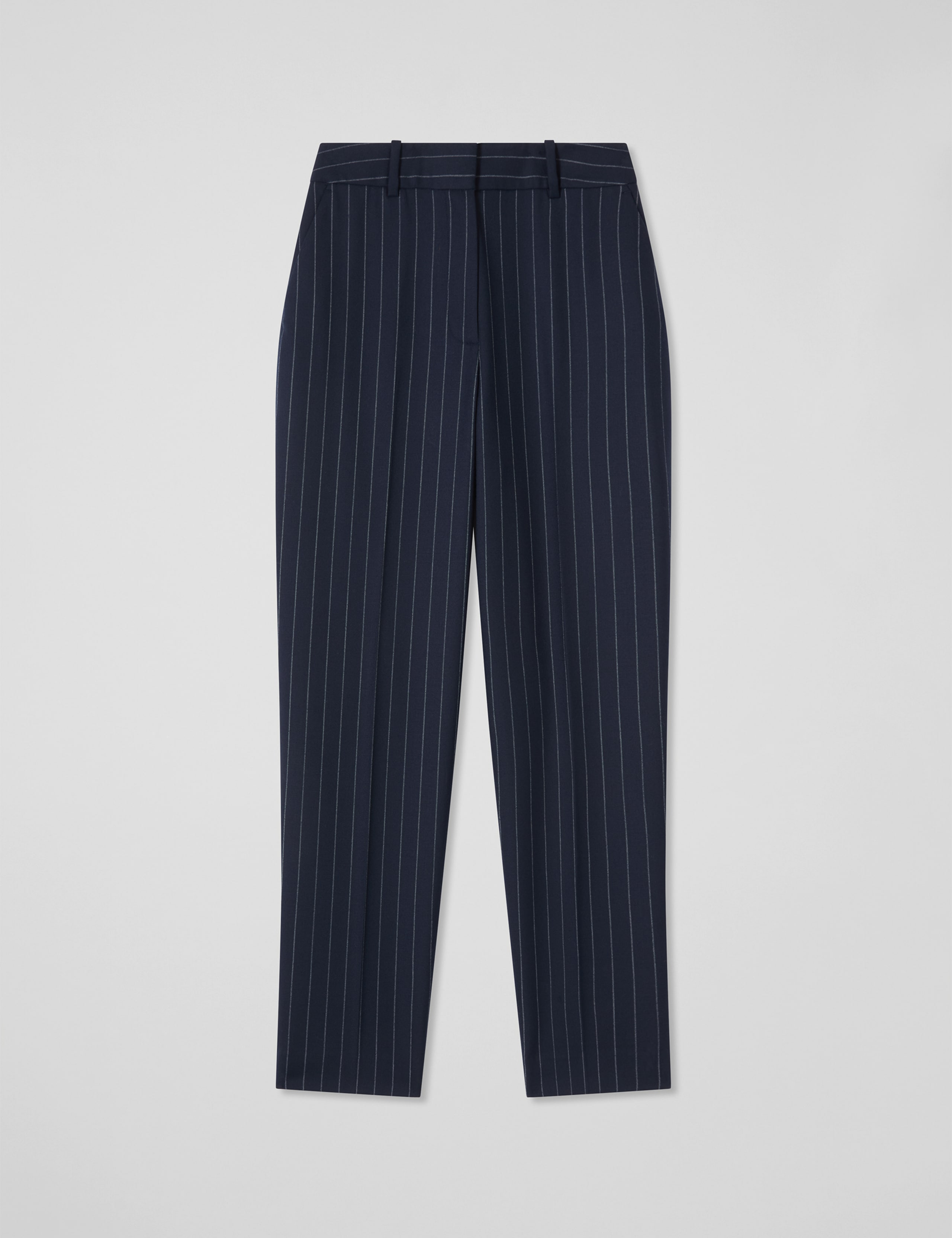 Wool Blend Pinstripe Tailored Trousers 2 of 4