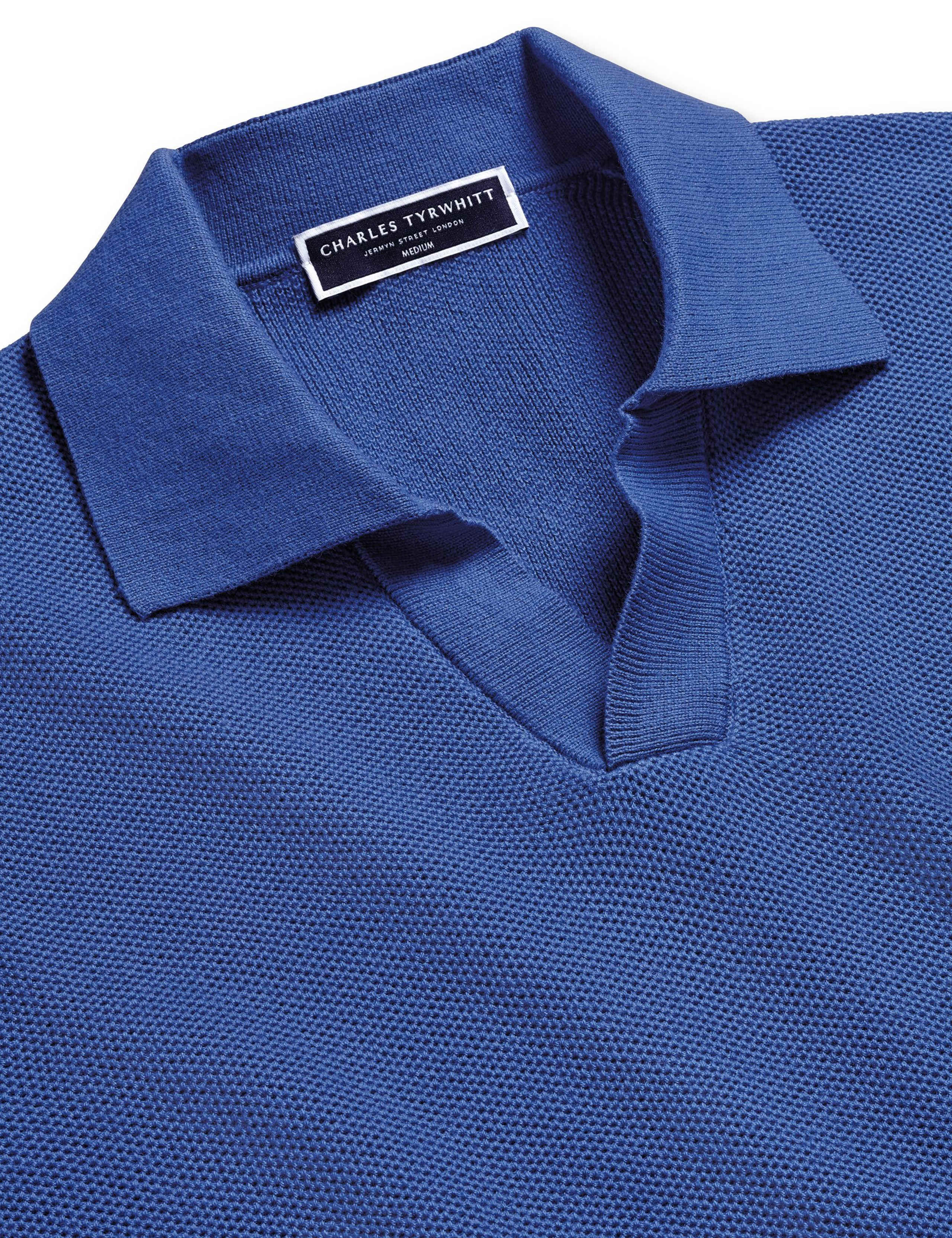 Pure Cotton Textured Collared Neck Jumper 4 of 4