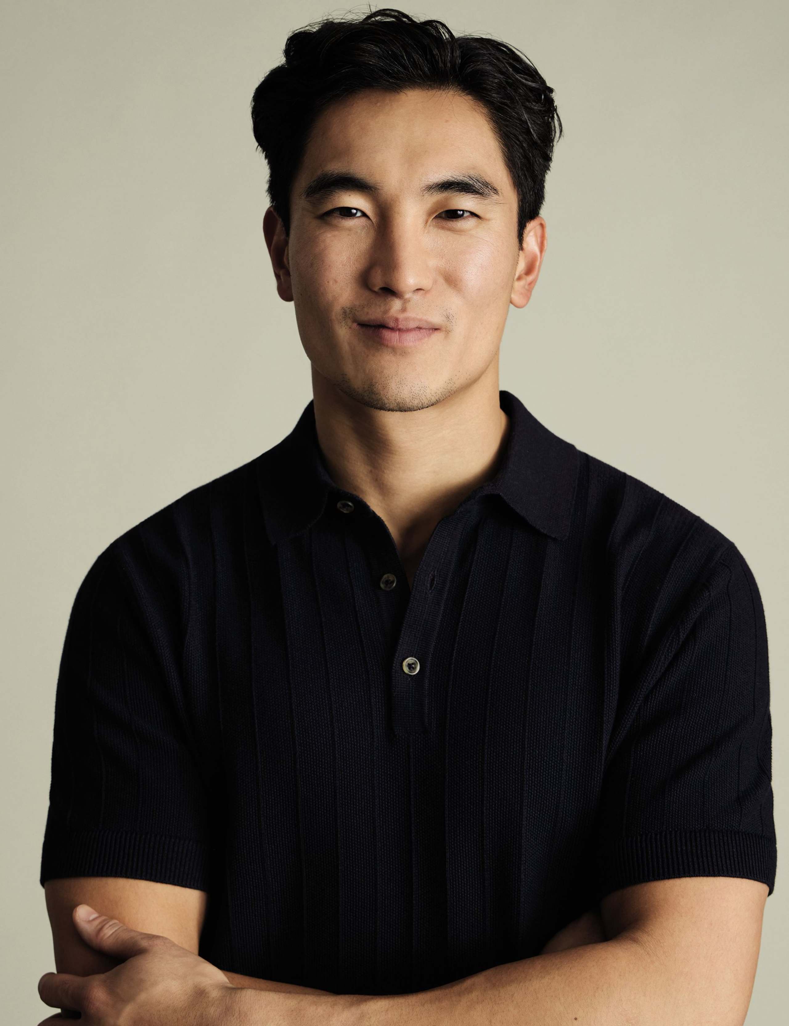 Pure Cotton Textured Stripe Knitted Polo Shirt 3 of 4