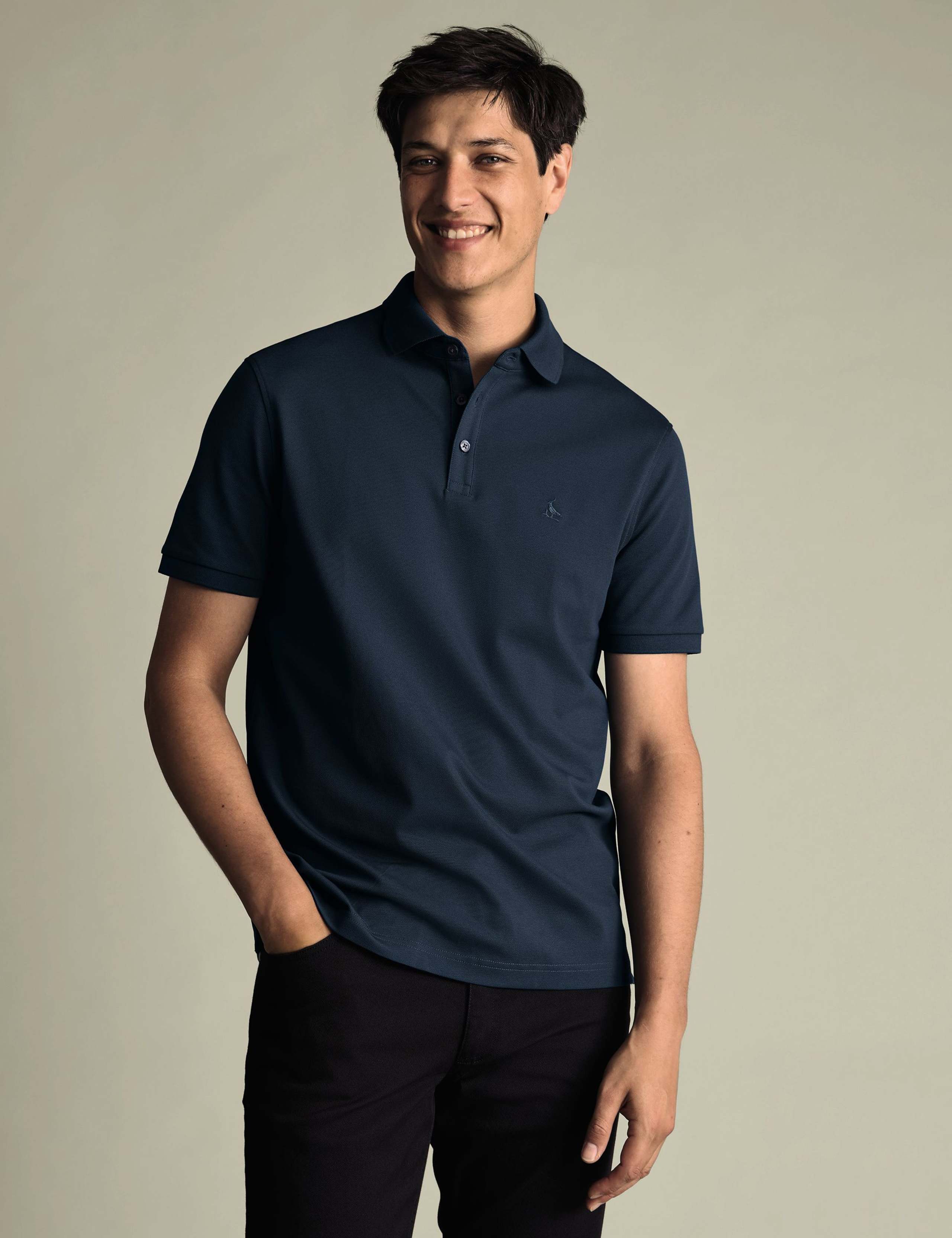 Cotton Rich Pique Polo Shirt 1 of 4