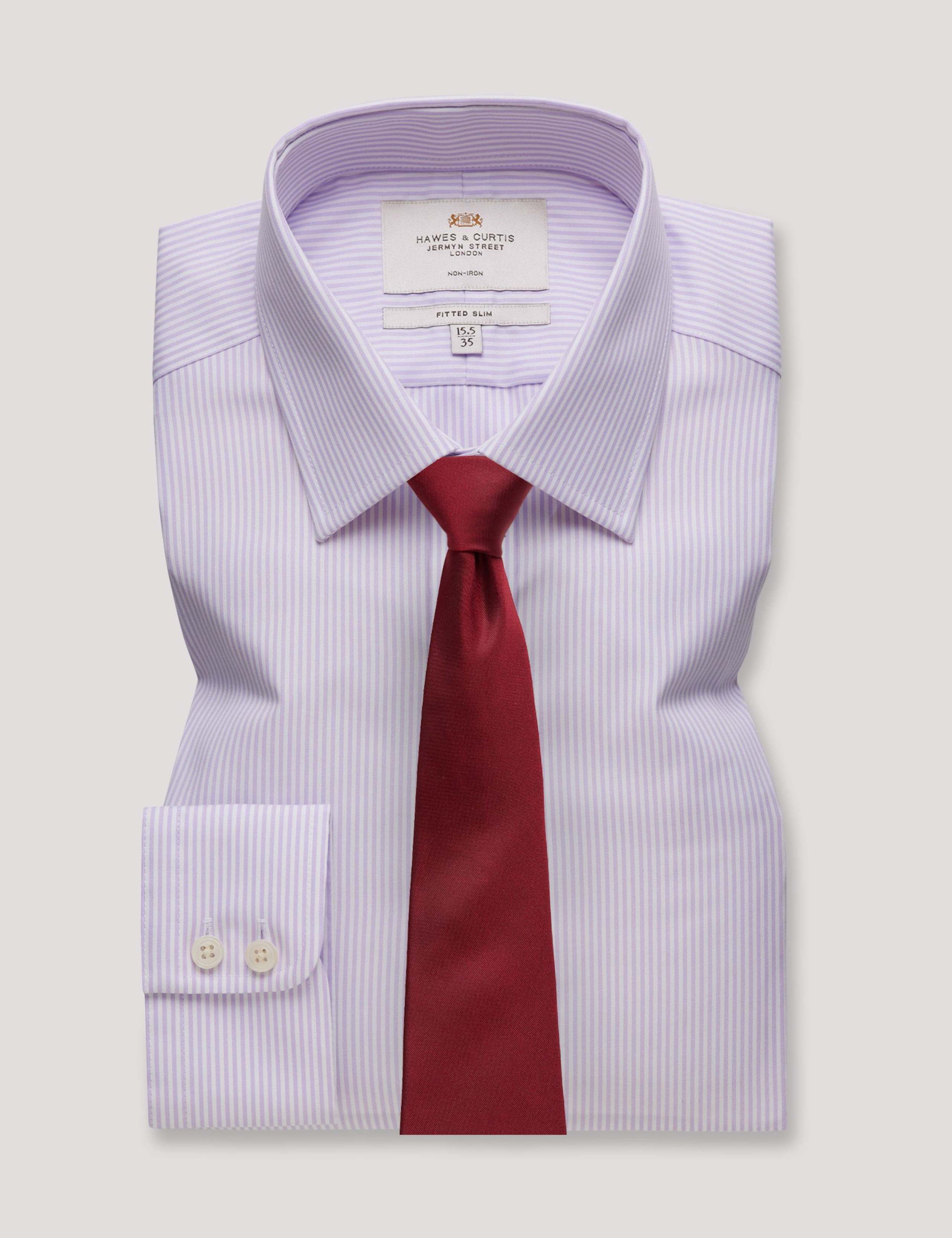 Slim Fit Non Iron Pure Cotton Striped Shirt 1 of 3