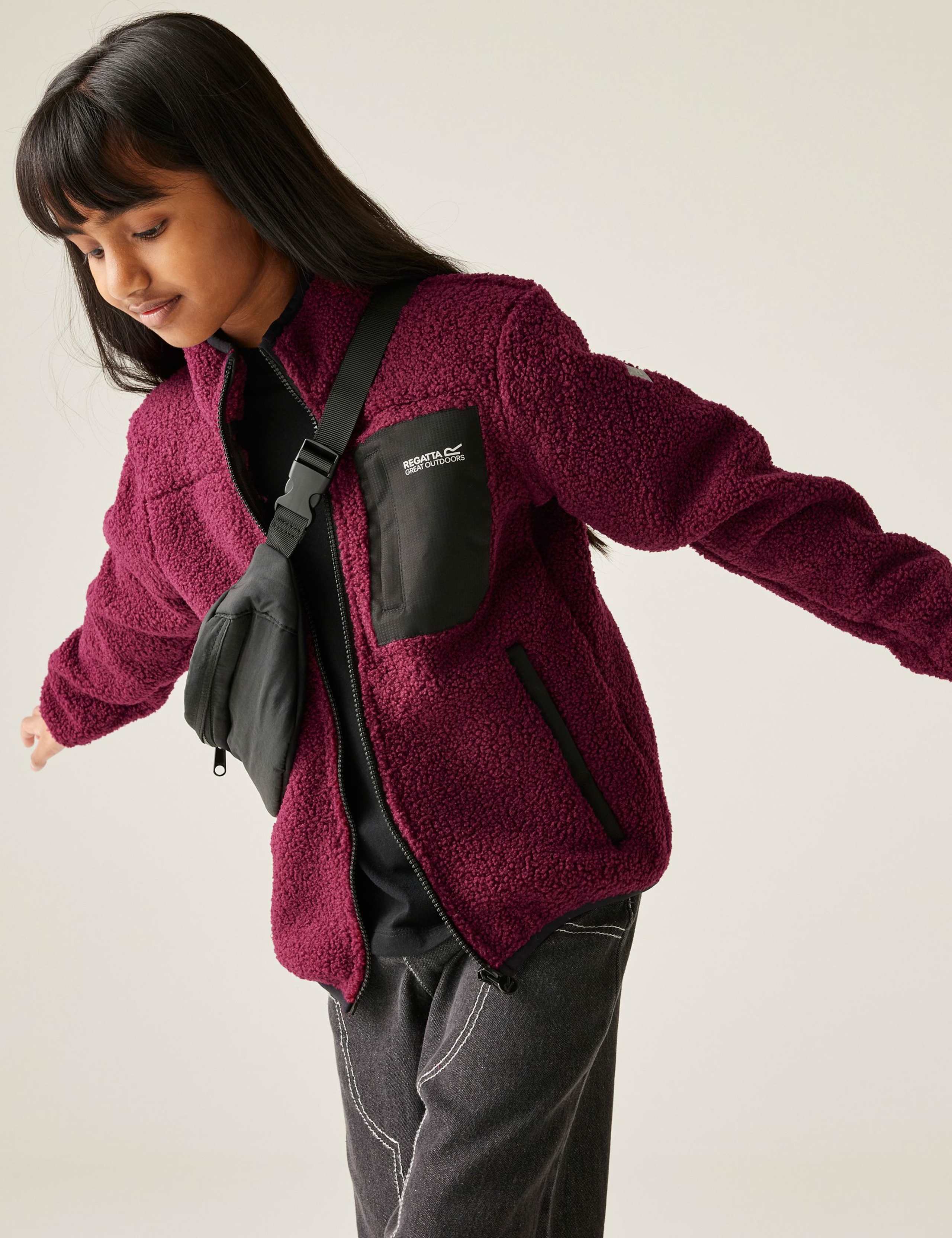 Junior Frankie Zip Borg Fleece Jacket (3-14 Yrs) 4 of 9