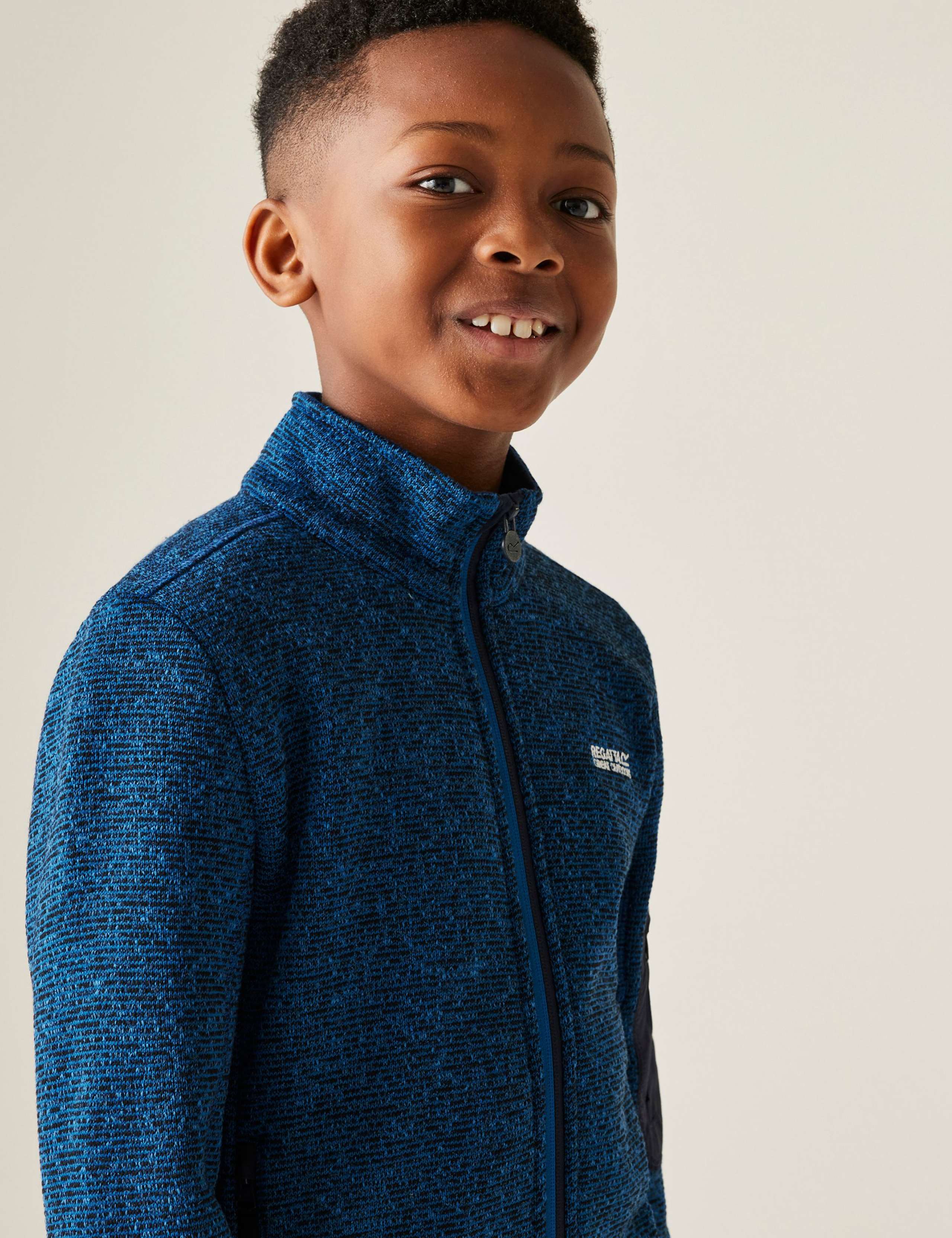 Junior Newhill Textured Zip Fleece (3-14 Yrs) 4 of 7