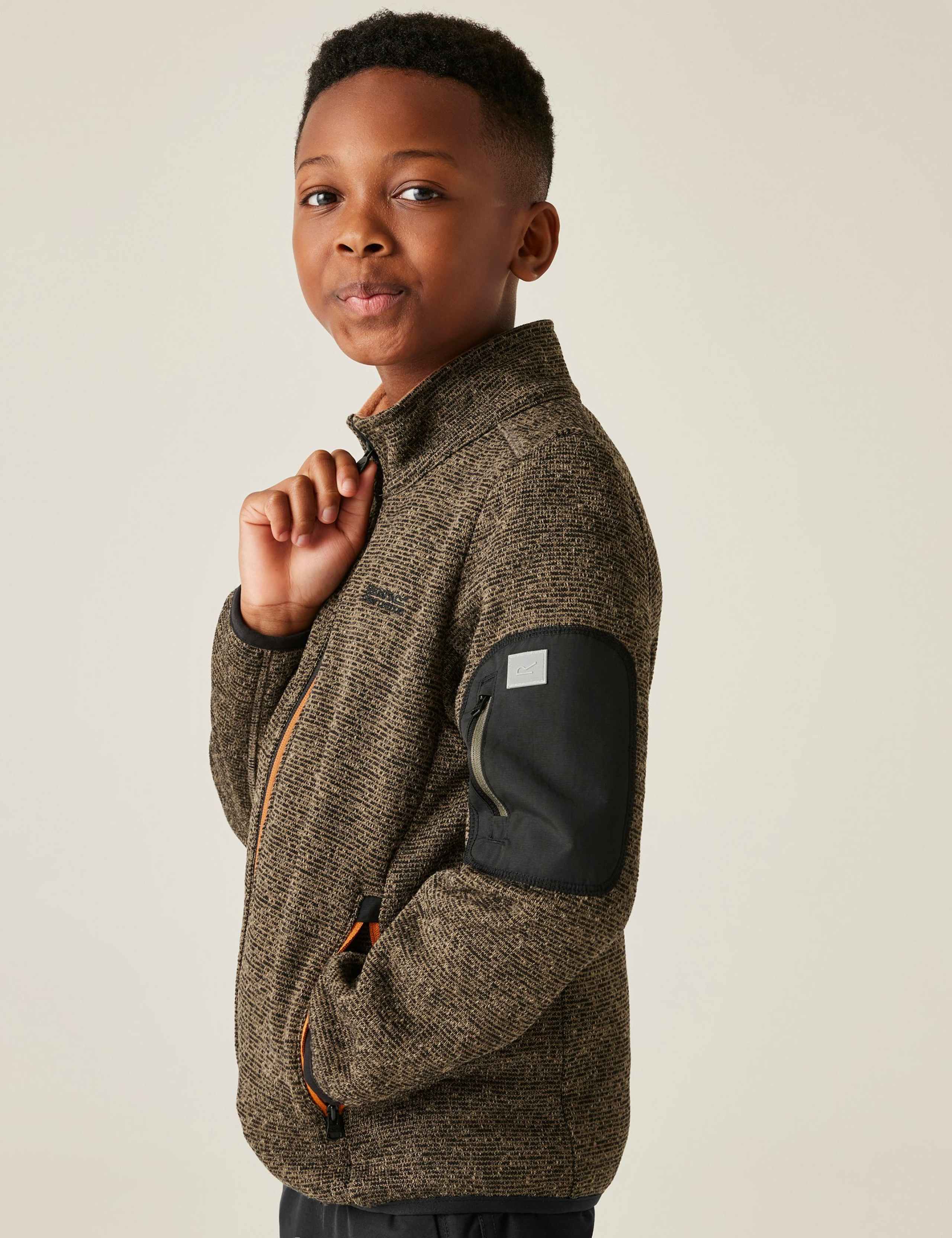 Junior Newhill Textured Zip Fleece (3-14 Yrs) 1 of 7