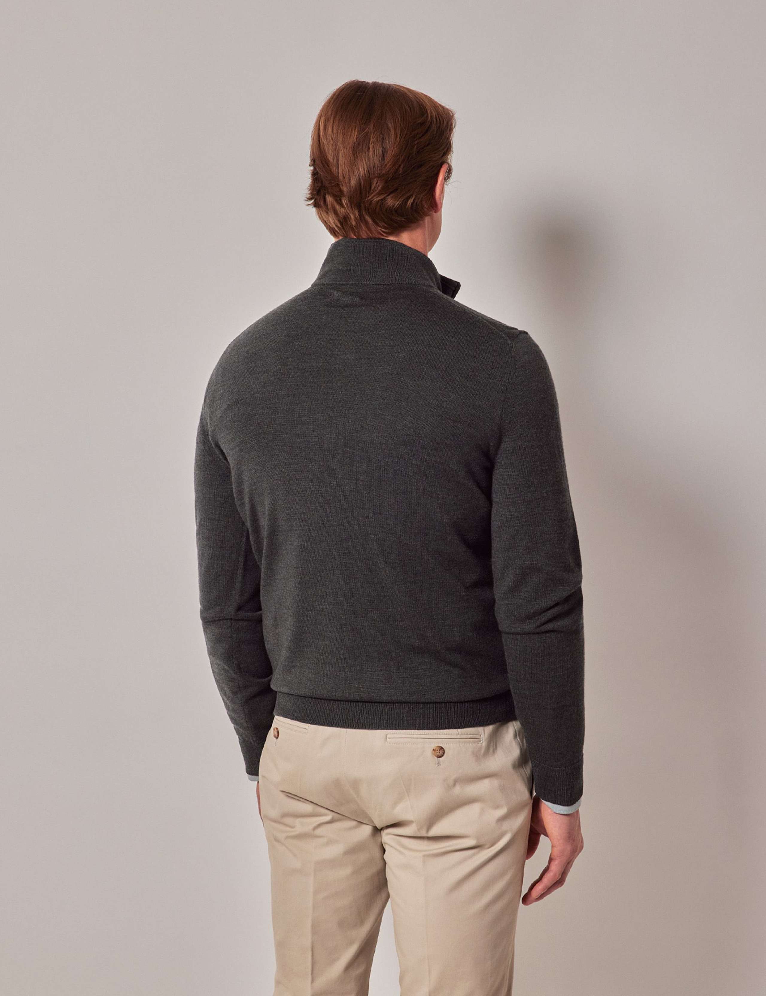 Pure Merino Wool Half Zip Jumper 2 of 2