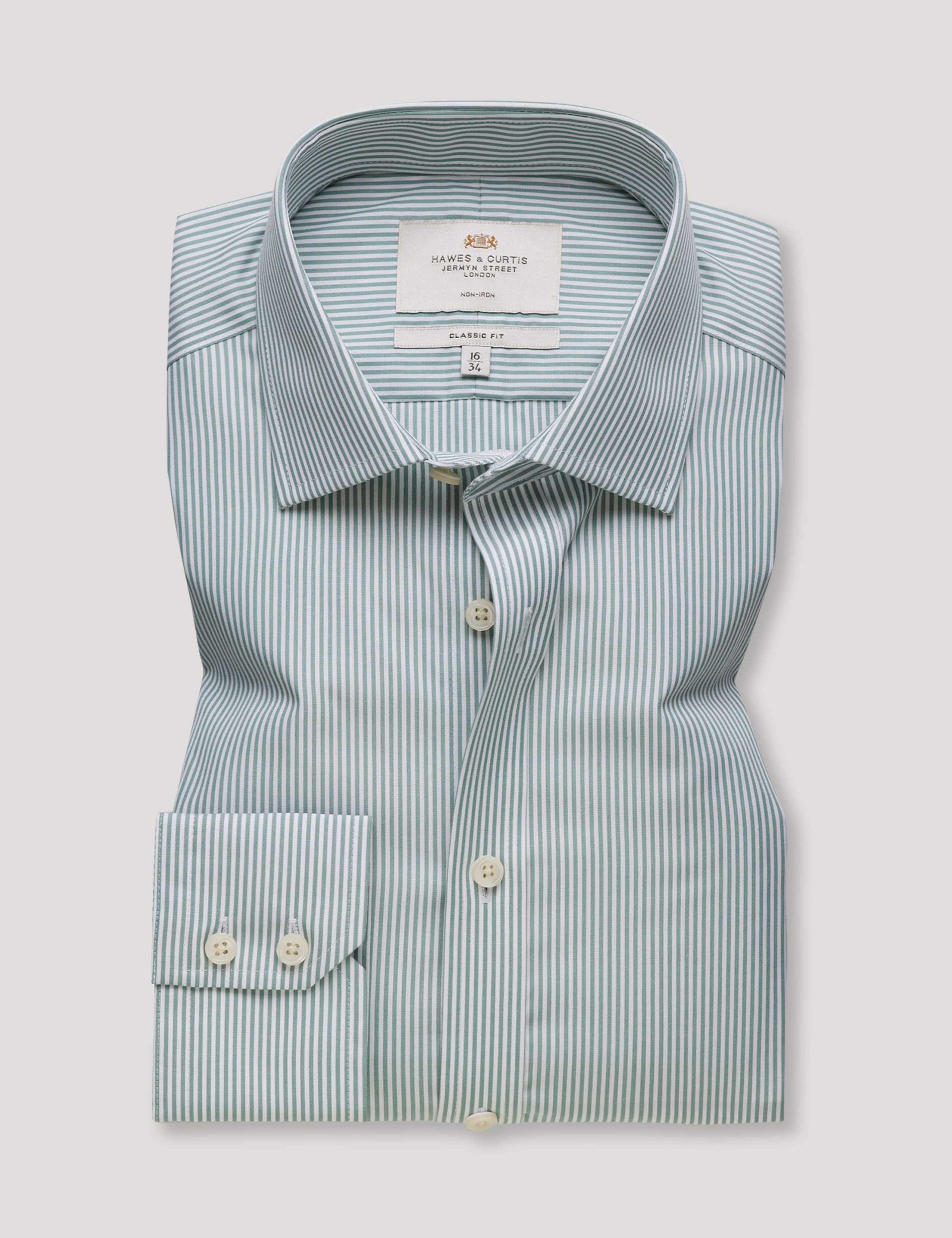 Non Iron Pure Cotton Striped Shirt 3 of 3