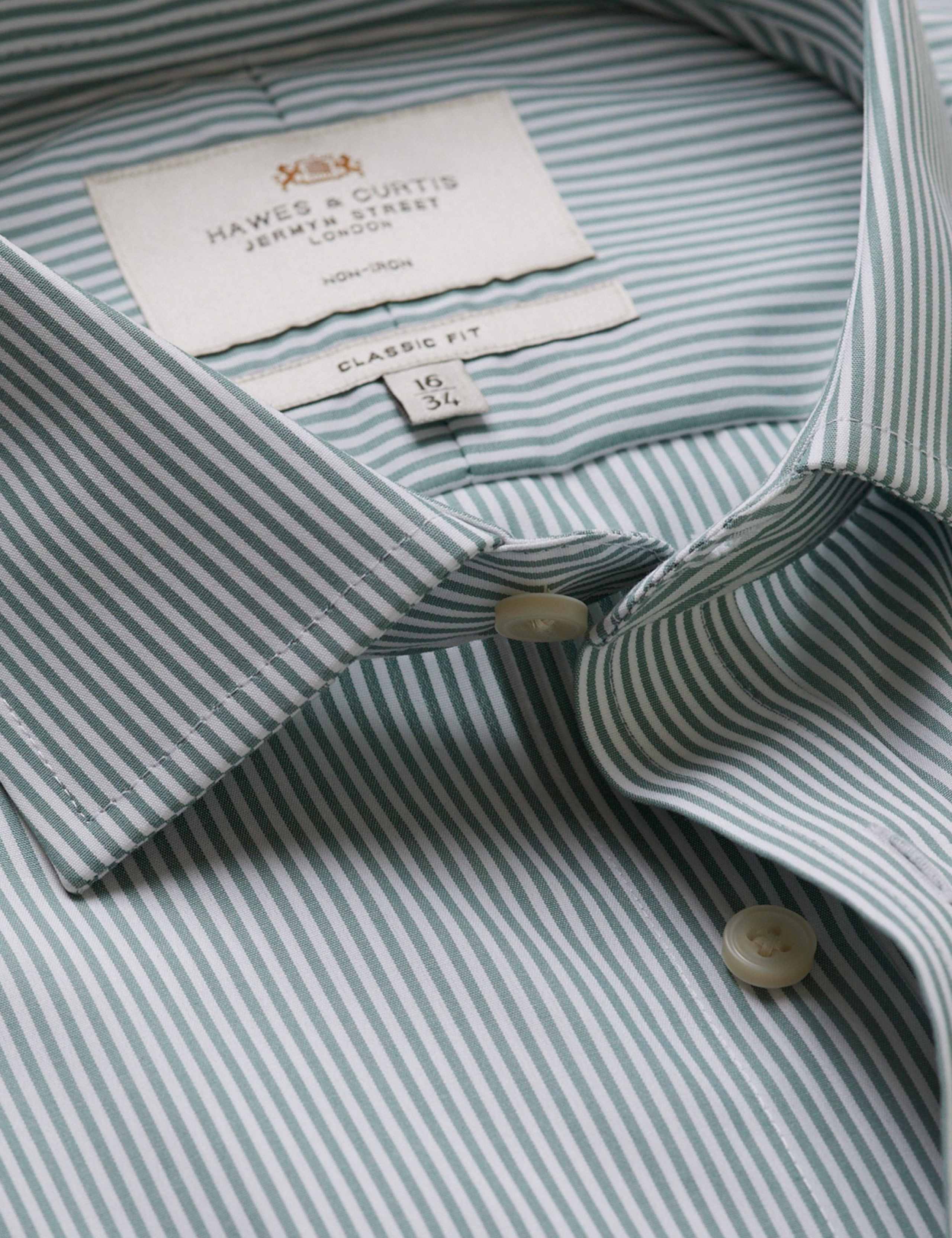 Non Iron Pure Cotton Striped Shirt 2 of 3