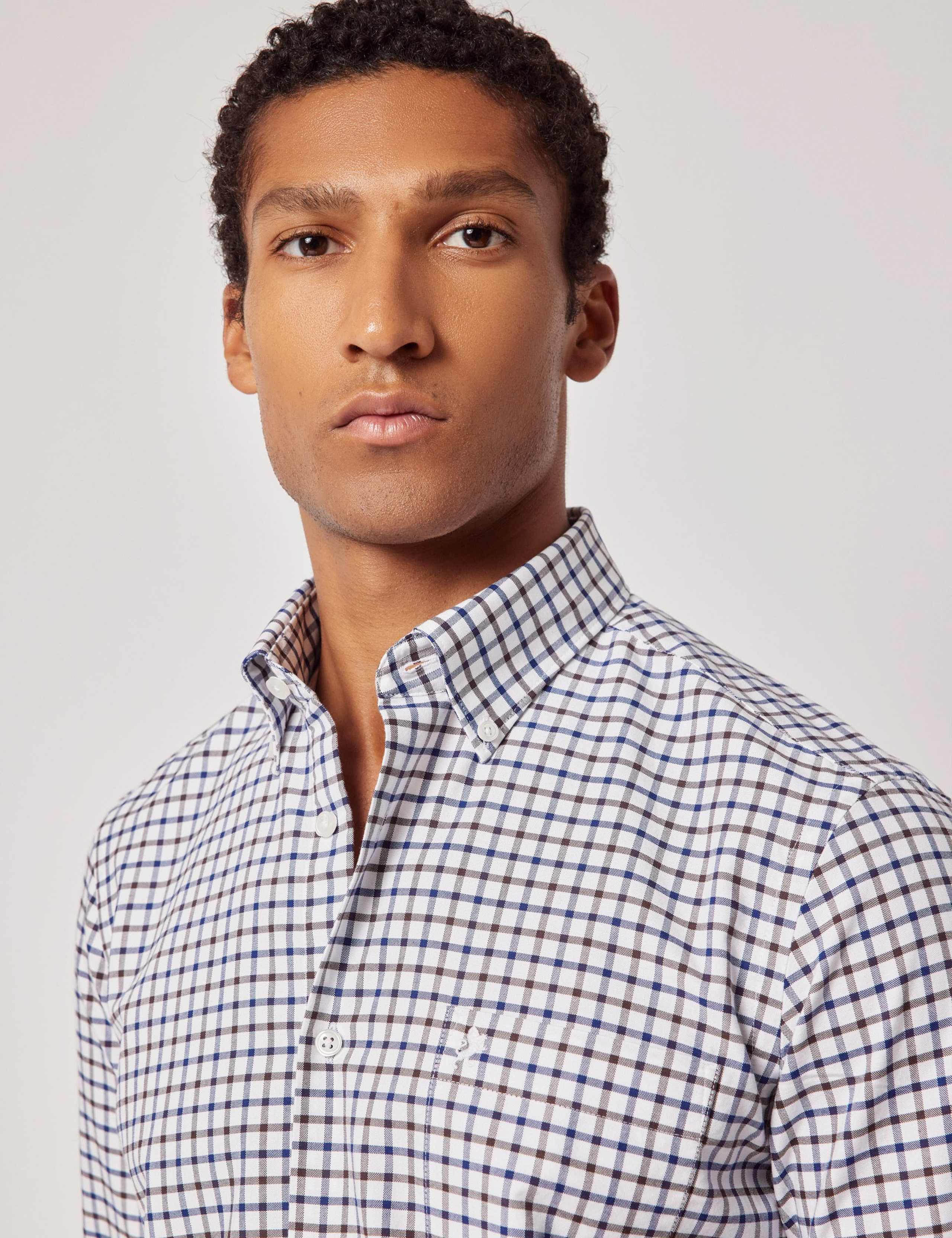 Regular Fit Pure Cotton Check Oxford Shirt 2 of 3