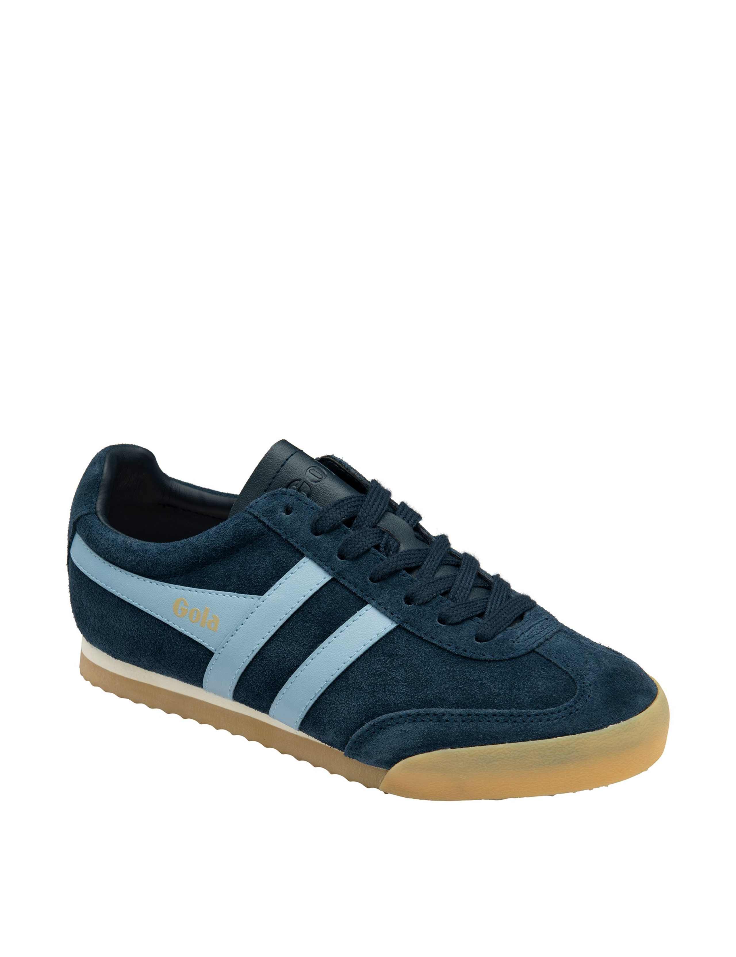 Suede Lace Up Striped Trainers 2 of 5