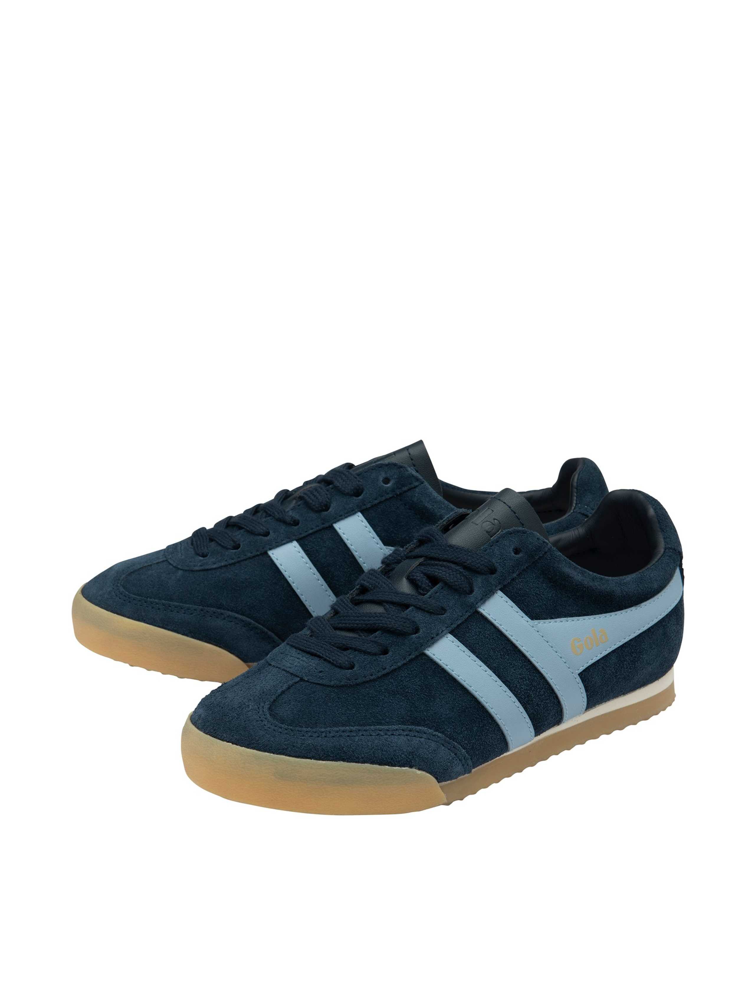 Suede Lace Up Striped Trainers 3 of 5