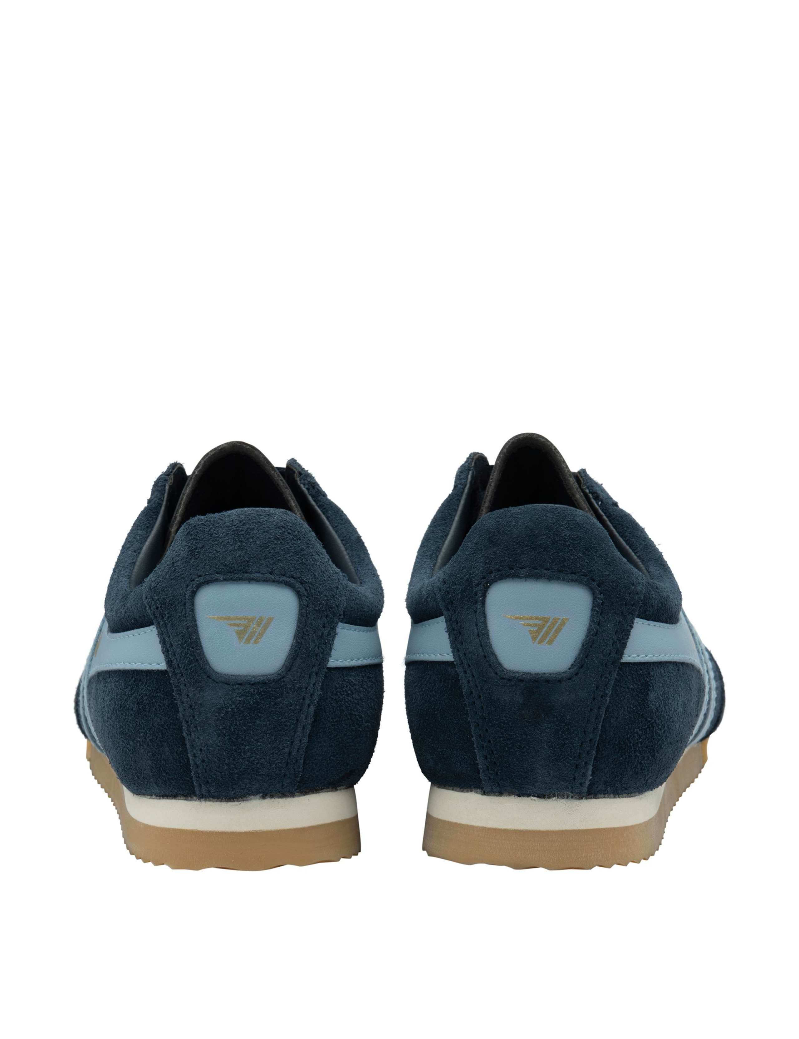Suede Lace Up Striped Trainers 4 of 5