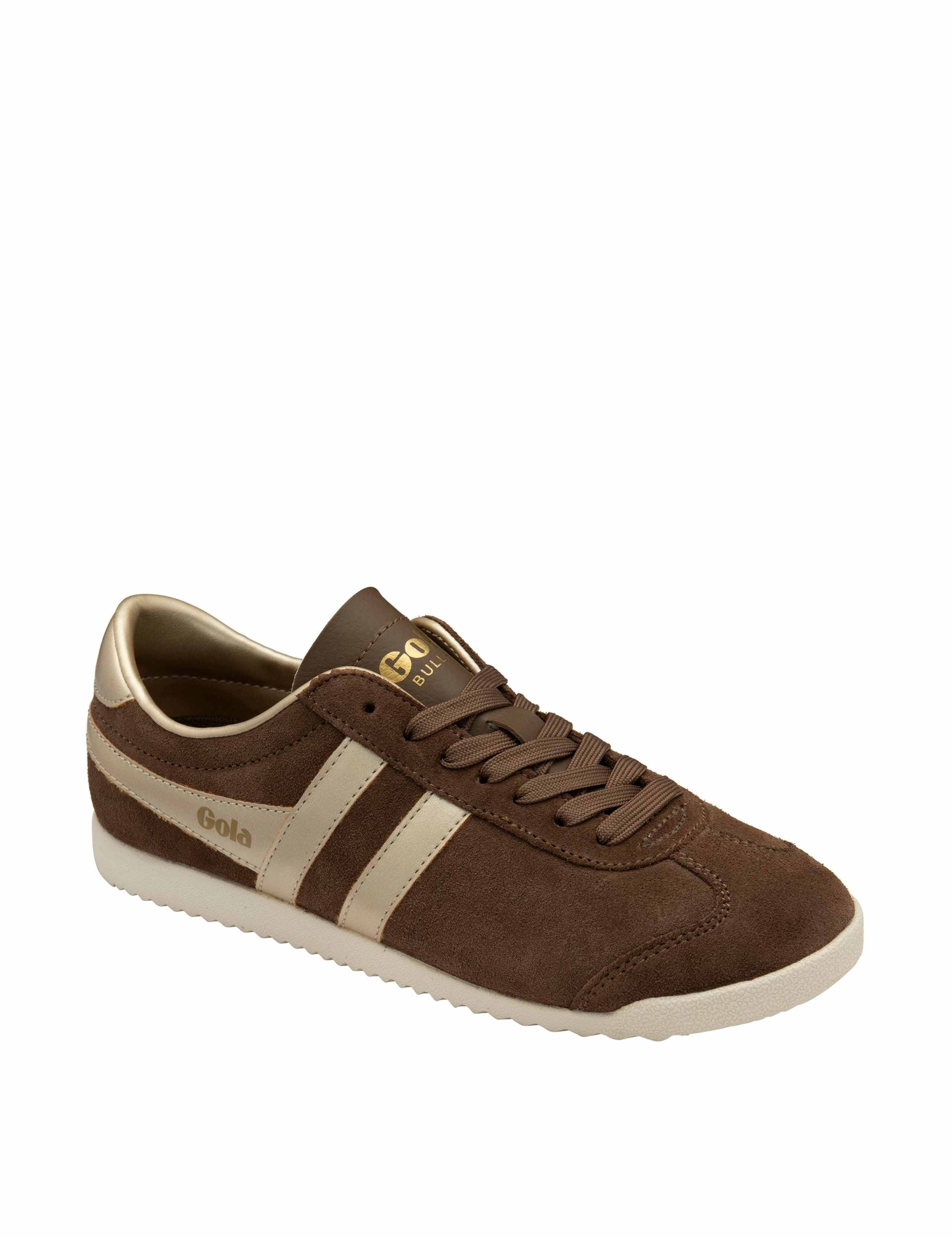 Suede Lace Up Striped Trainers 2 of 5