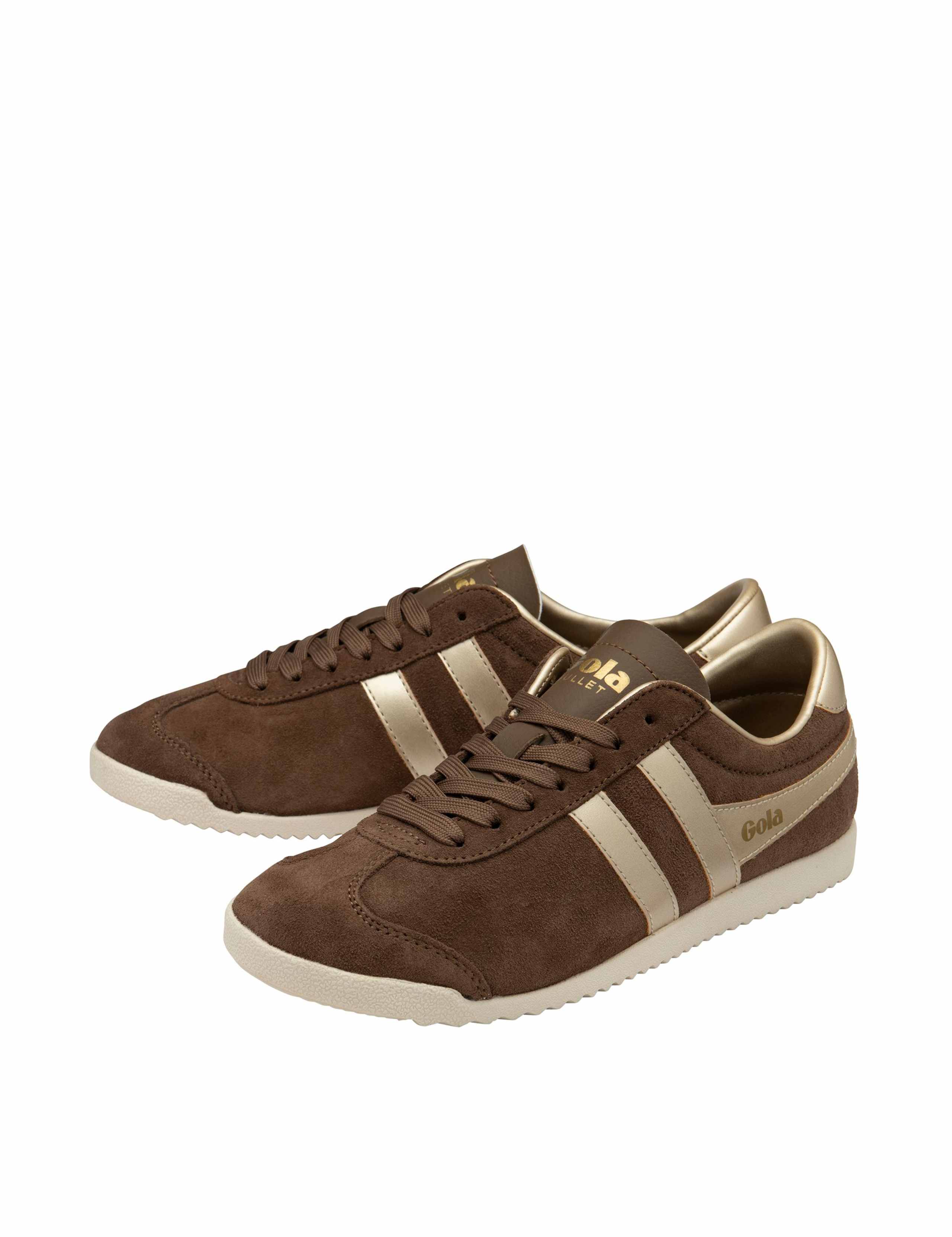Suede Lace Up Striped Trainers 3 of 5
