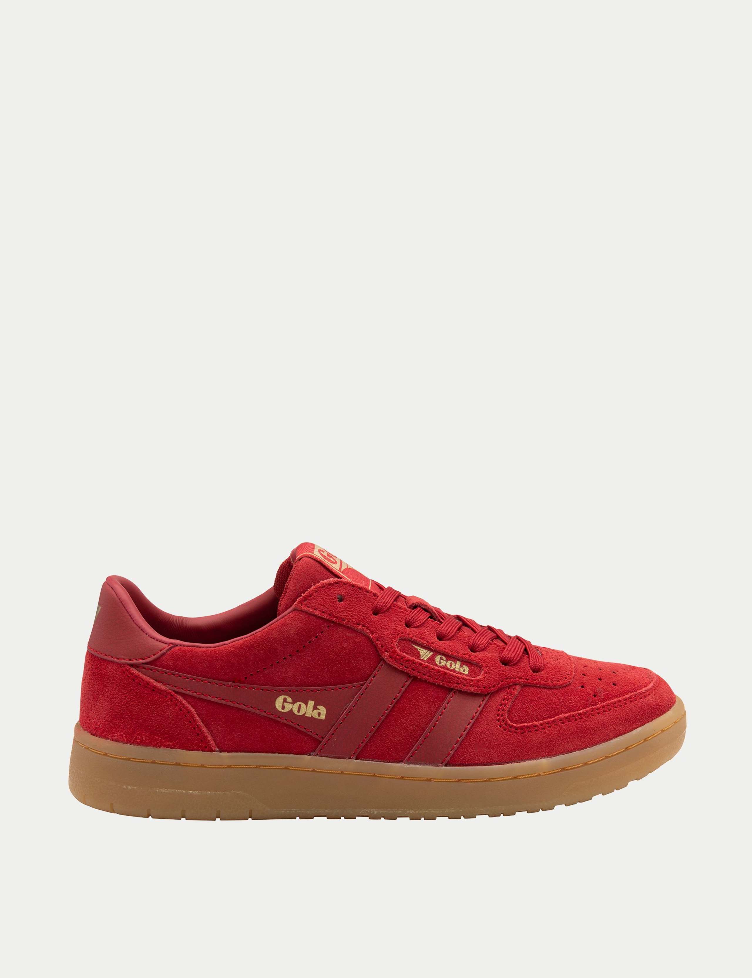 Suede Lace Up Striped Trainers 1 of 5