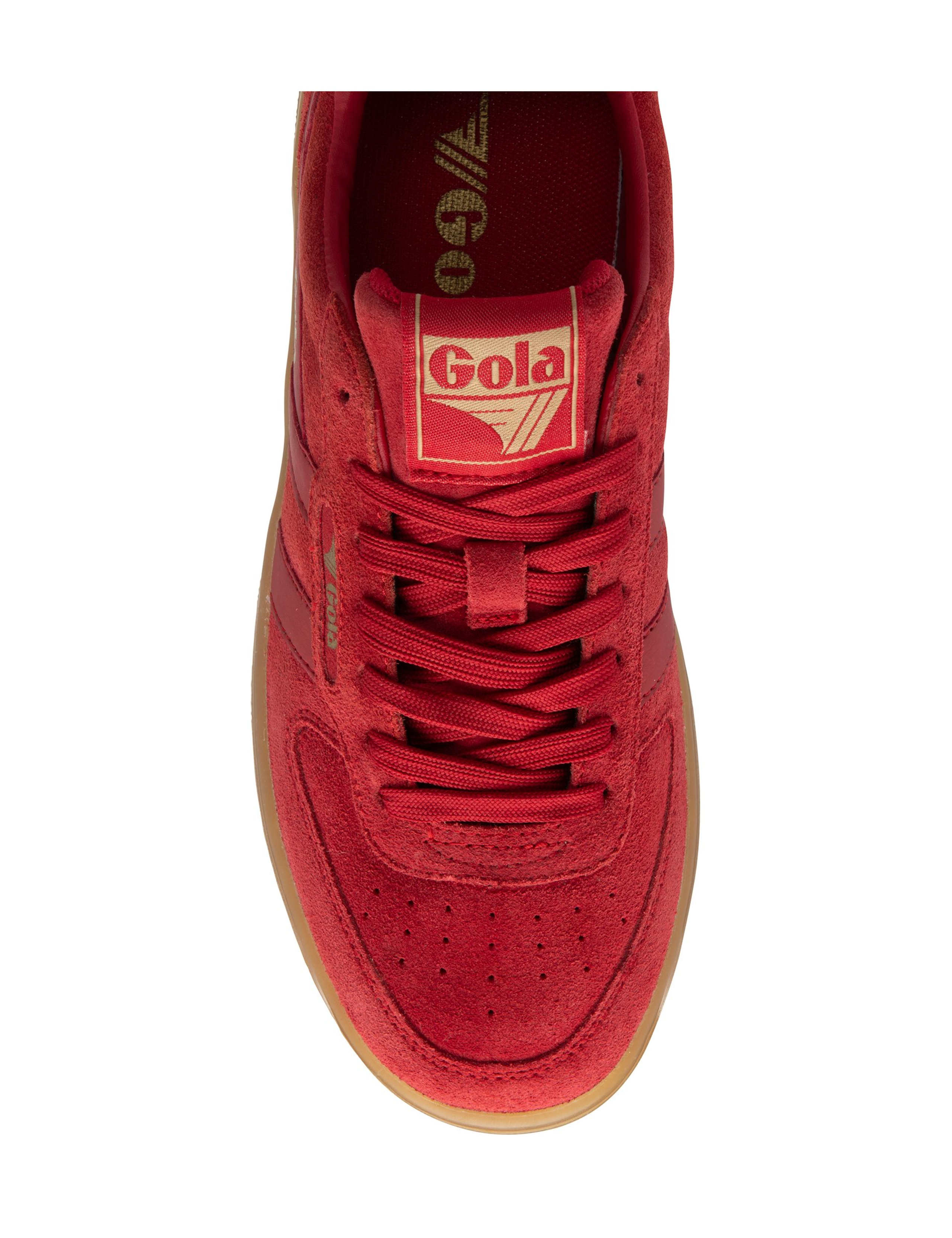 Suede Lace Up Striped Trainers 3 of 5