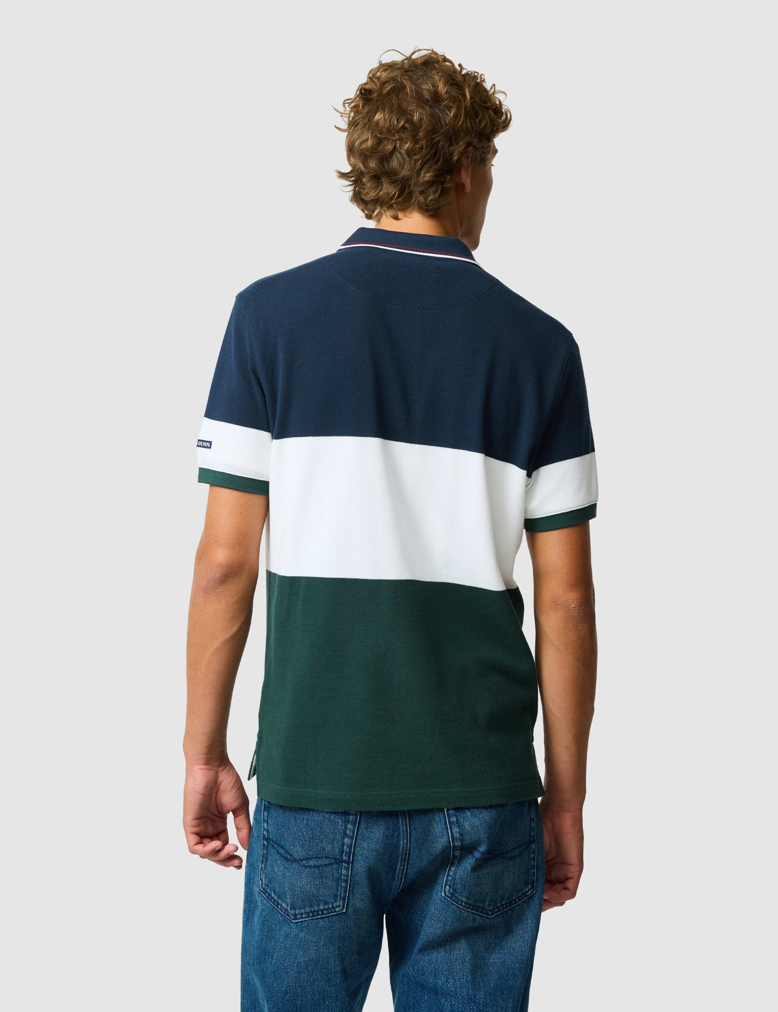 Slim Fit Pure Cotton Colour Block Polo Shirt 3 of 6