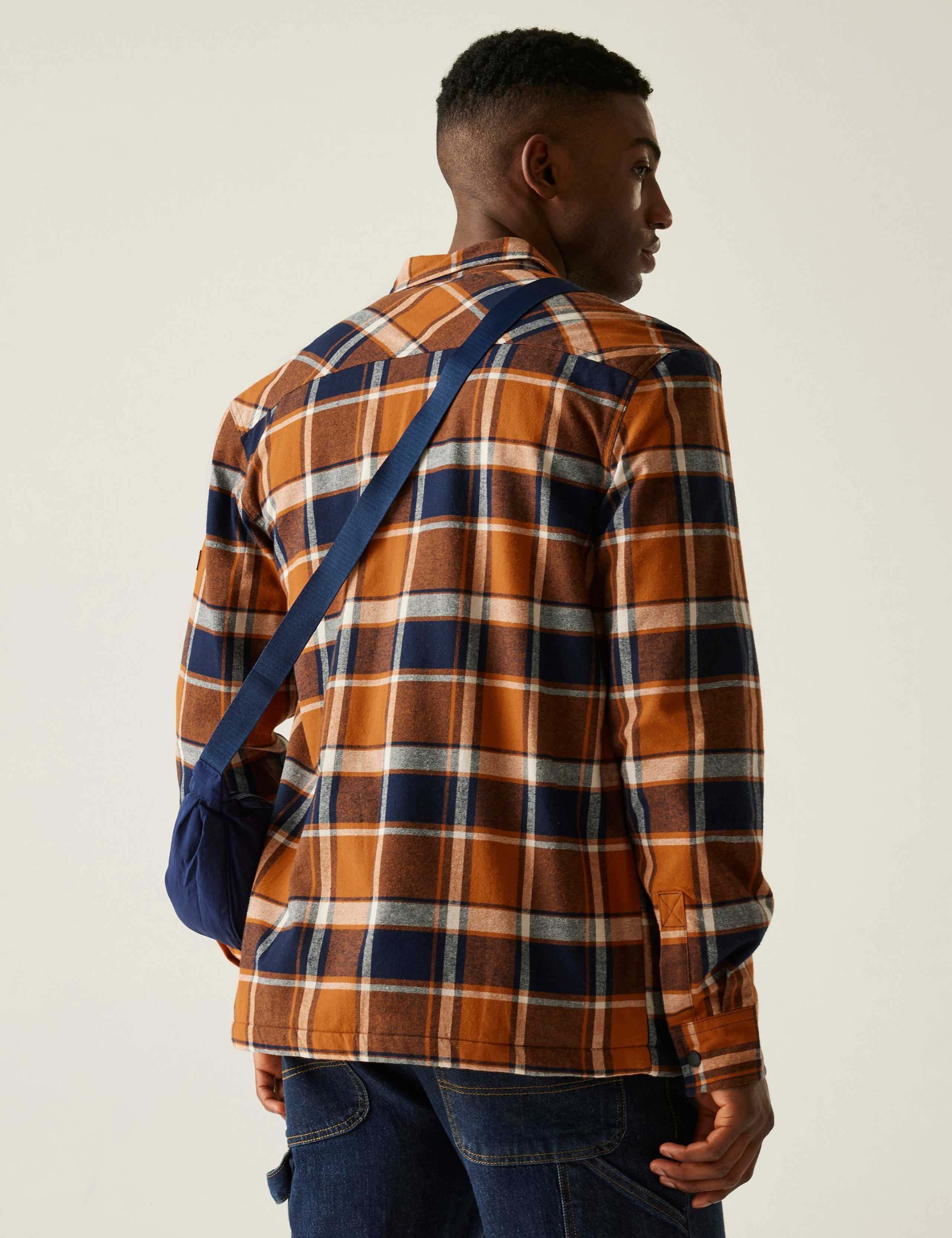 Spennith Pure Cotton Checked Shacket 3 of 6