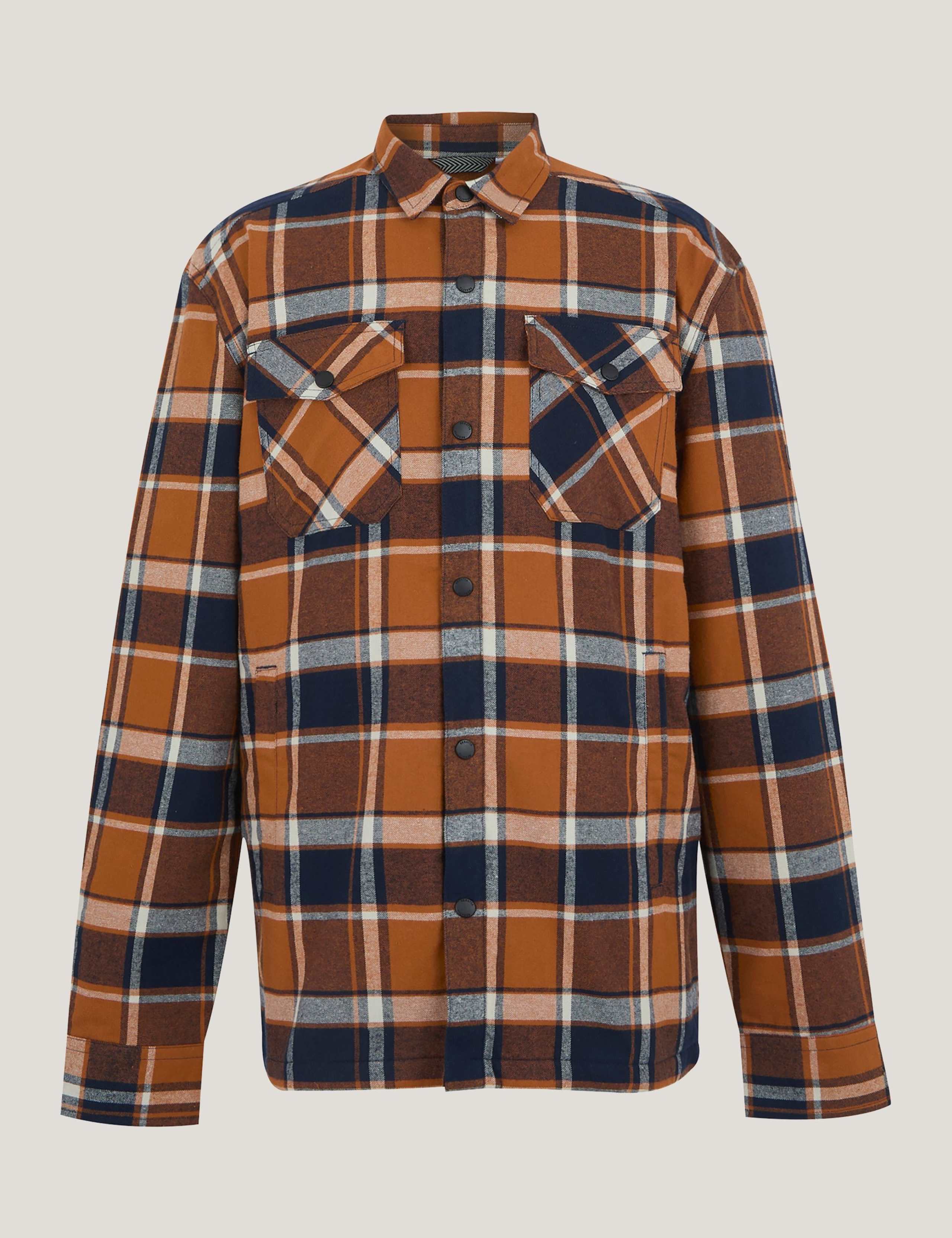 Spennith Pure Cotton Checked Shacket 2 of 6