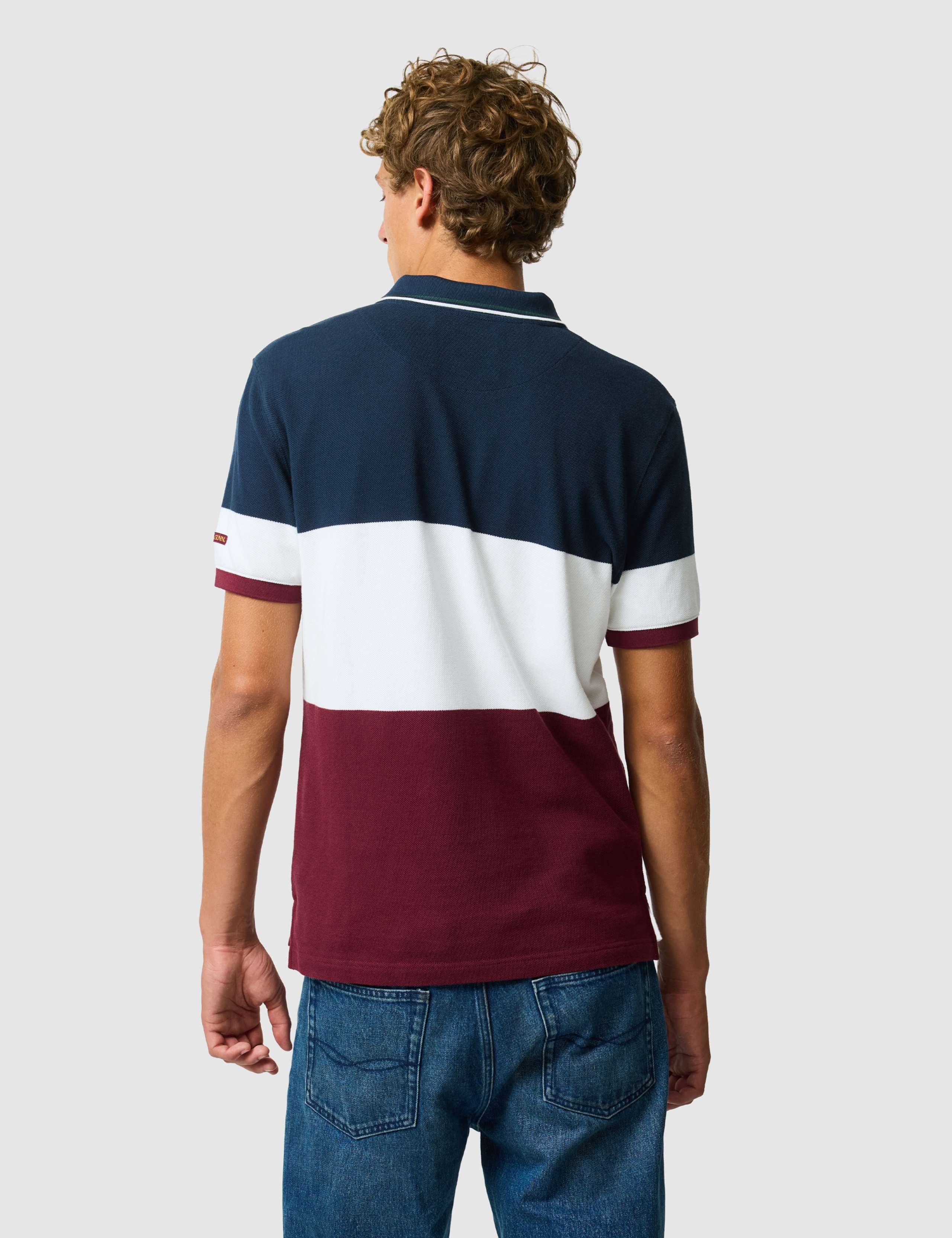 Slim Fit Pure Cotton Colour Block Polo Shirt 3 of 6