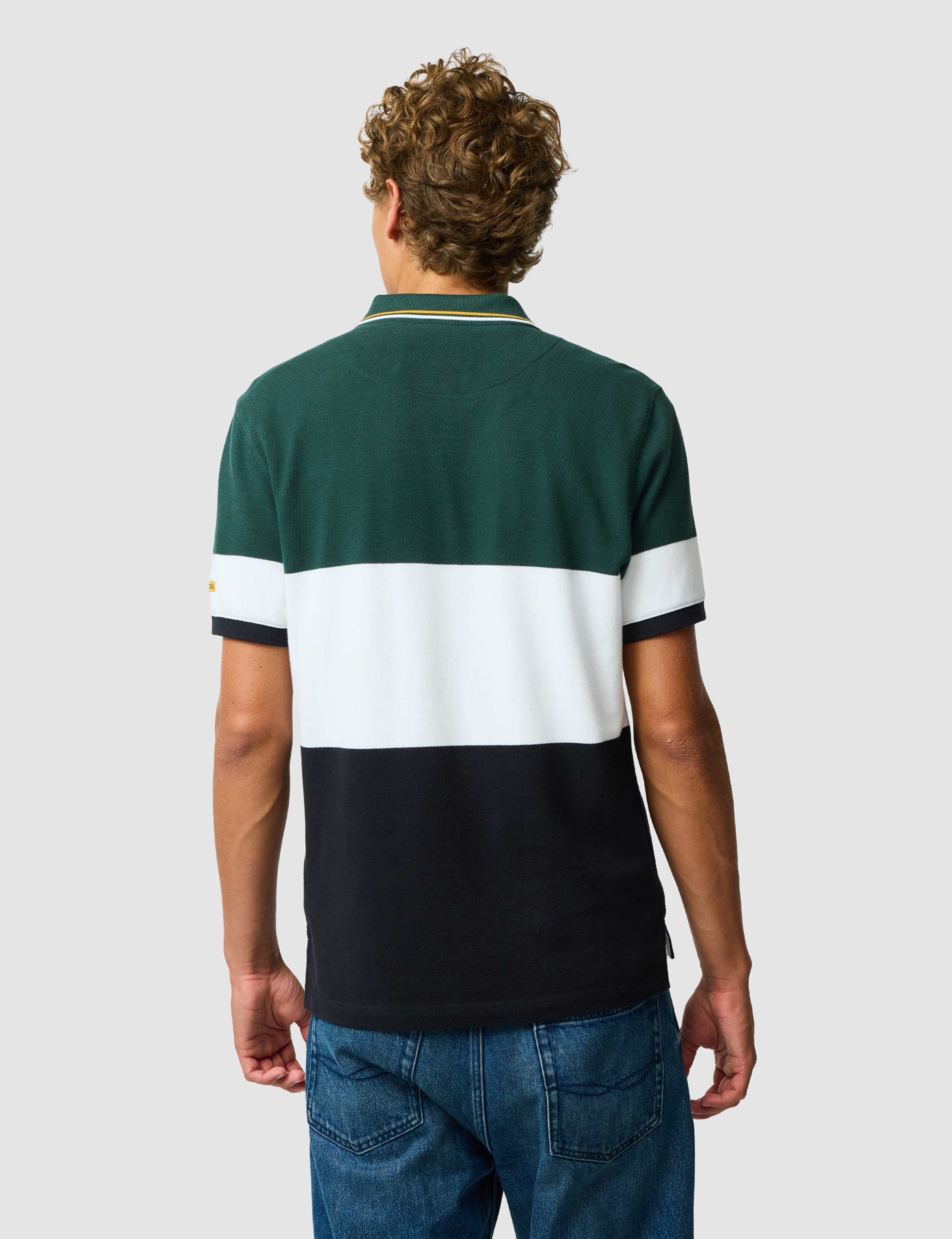 Slim Fit Pure Cotton Colour Block Polo Shirt 3 of 6