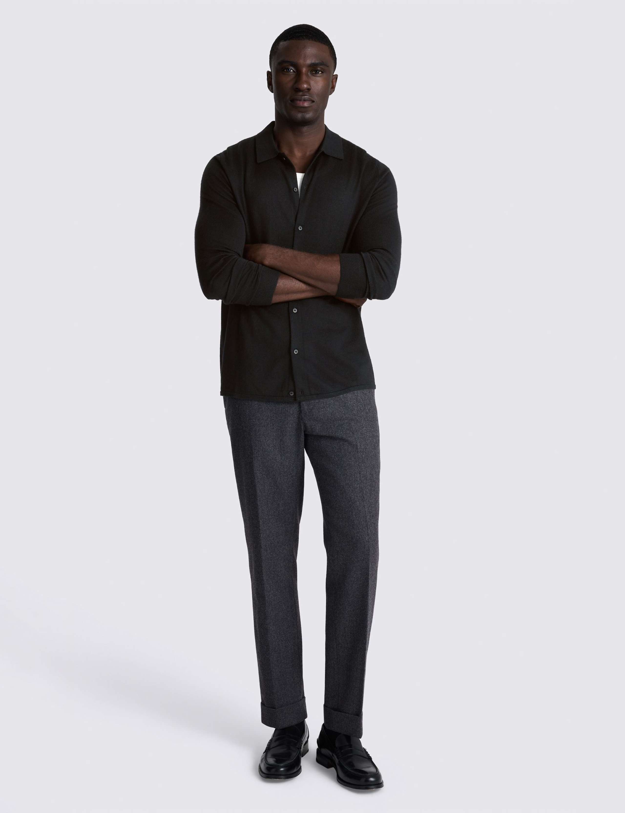 Merino Wool Rich Knitted Shirt 3 of 4