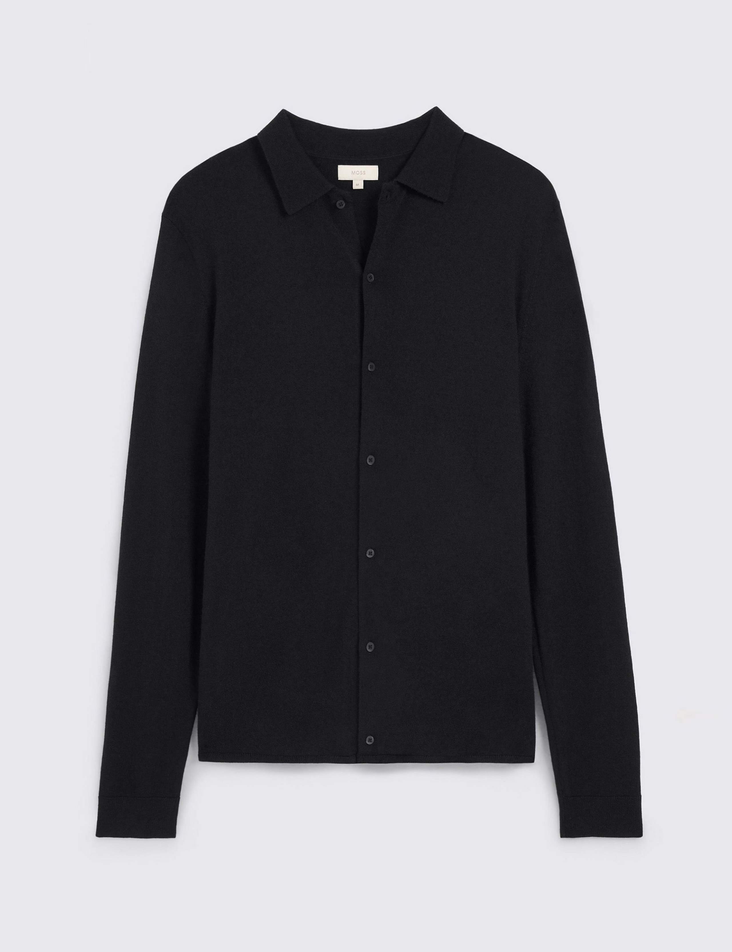 Merino Wool Rich Knitted Shirt 2 of 4