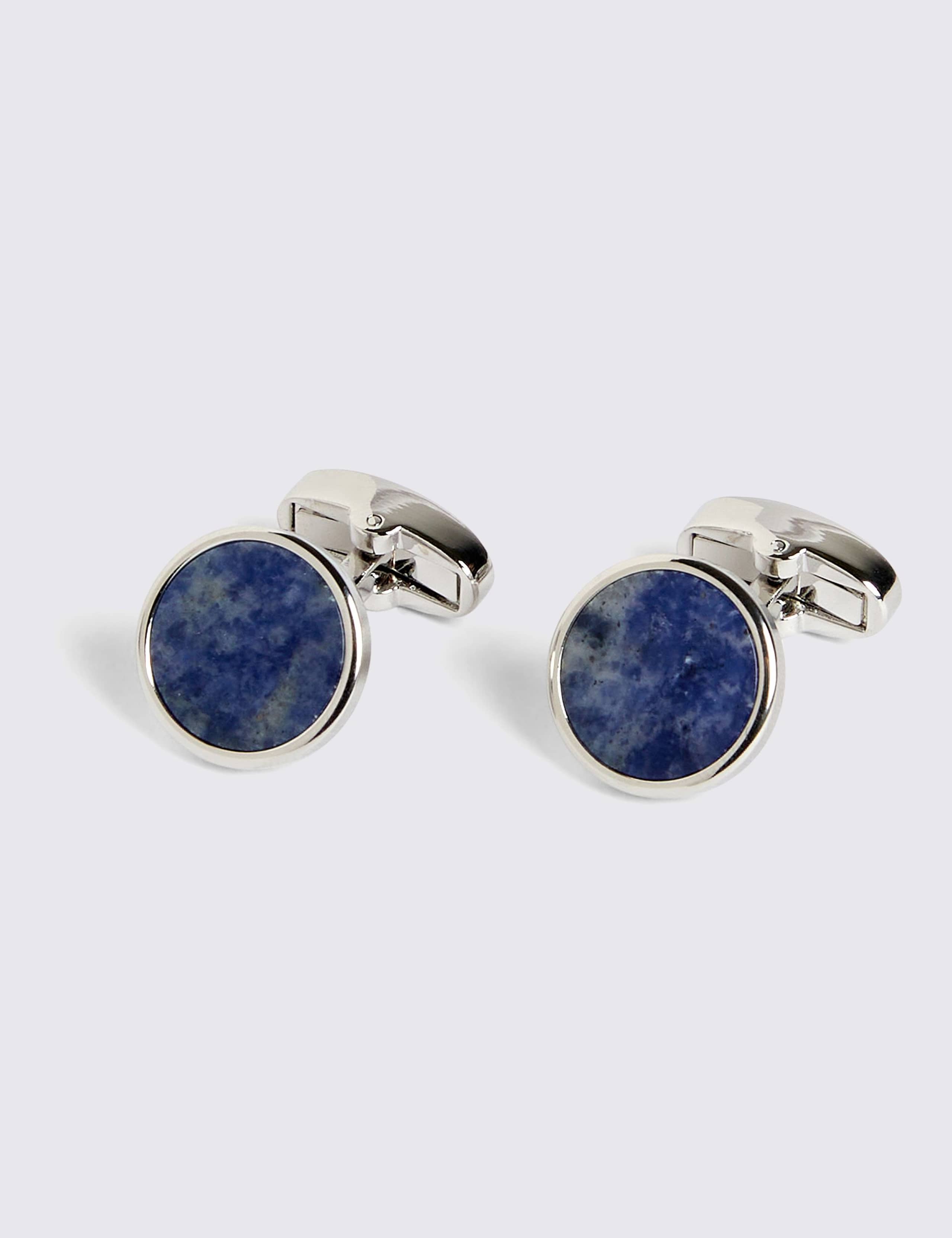 Aventurine Stone Round Cufflinks 2 of 2