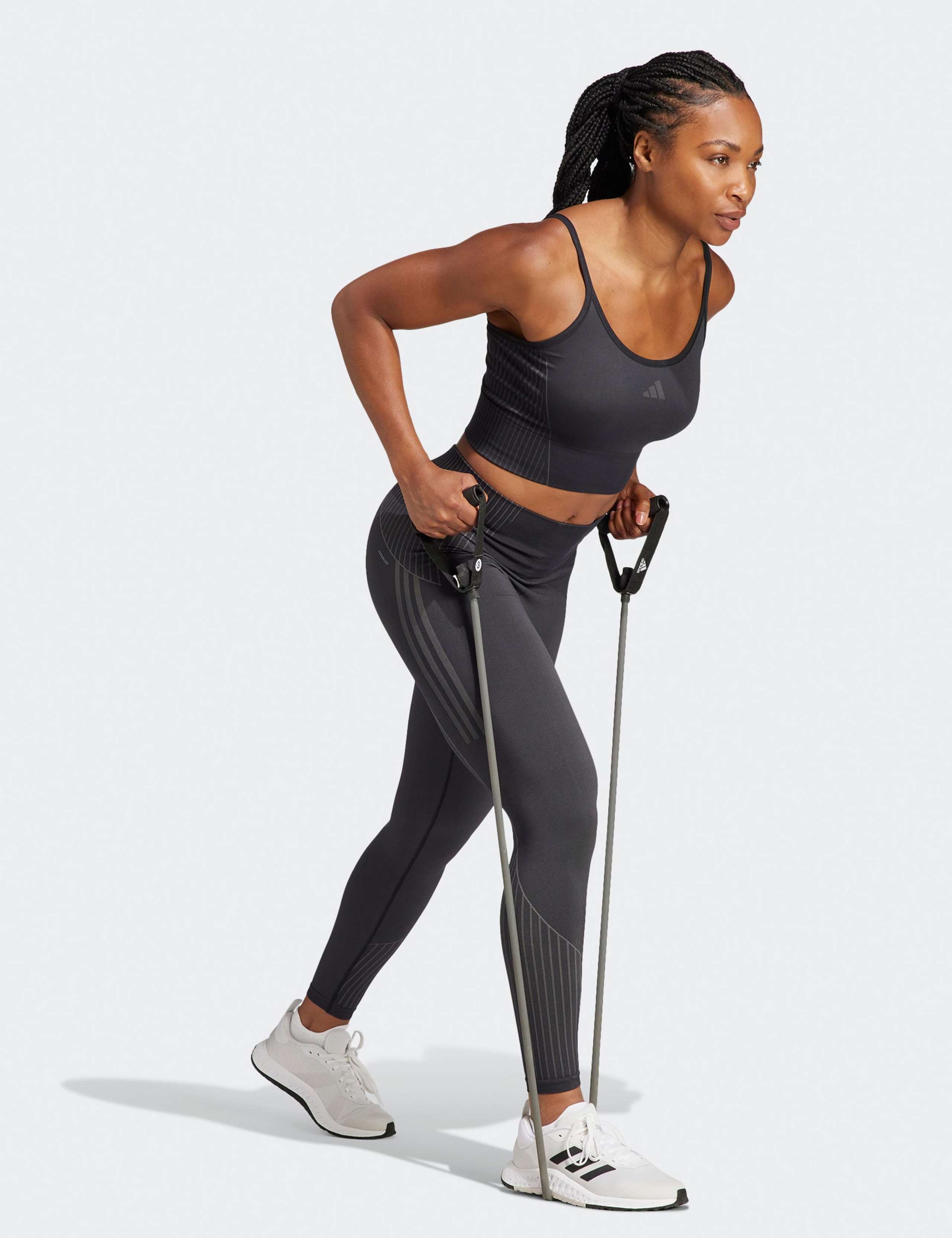 Seamless Striped High Waisted Leggings 2 of 6