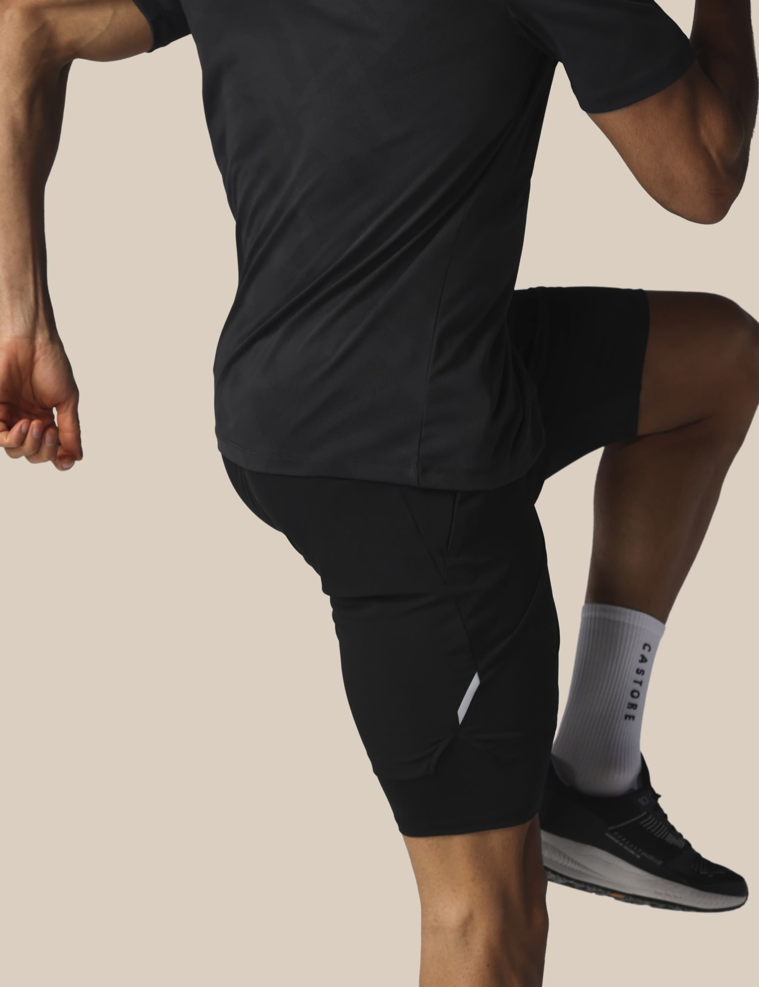 Stretch Two Layer Zip Pocket Sports Shorts 5 of 6