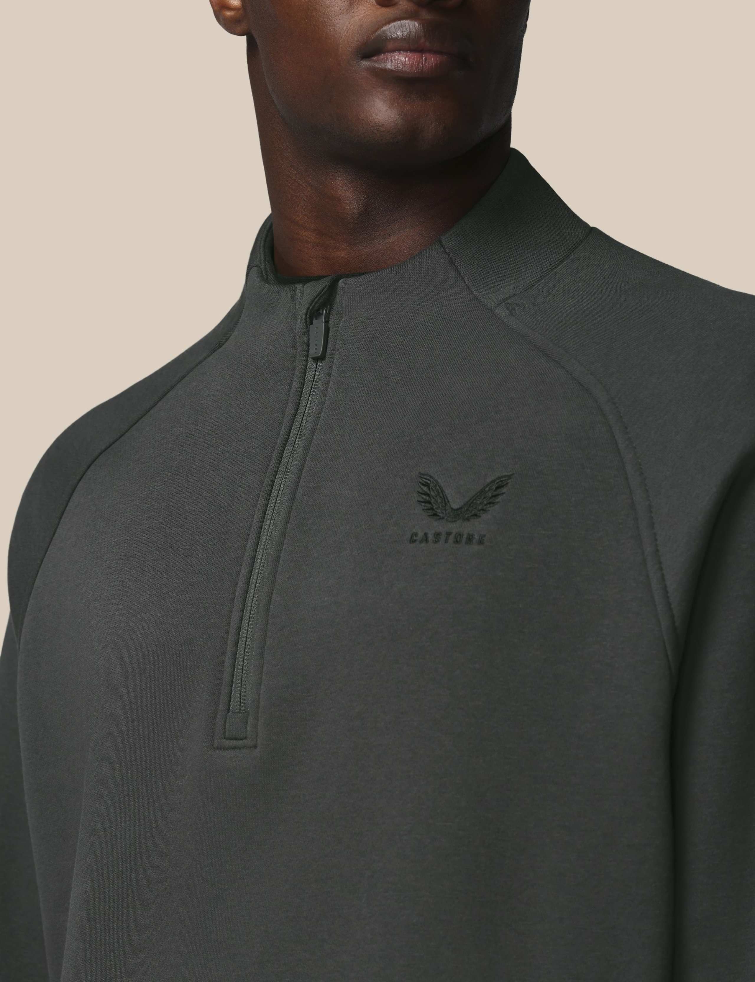 Cotton Rich Fleece Half Zip Sports T-Shirt 5 of 6