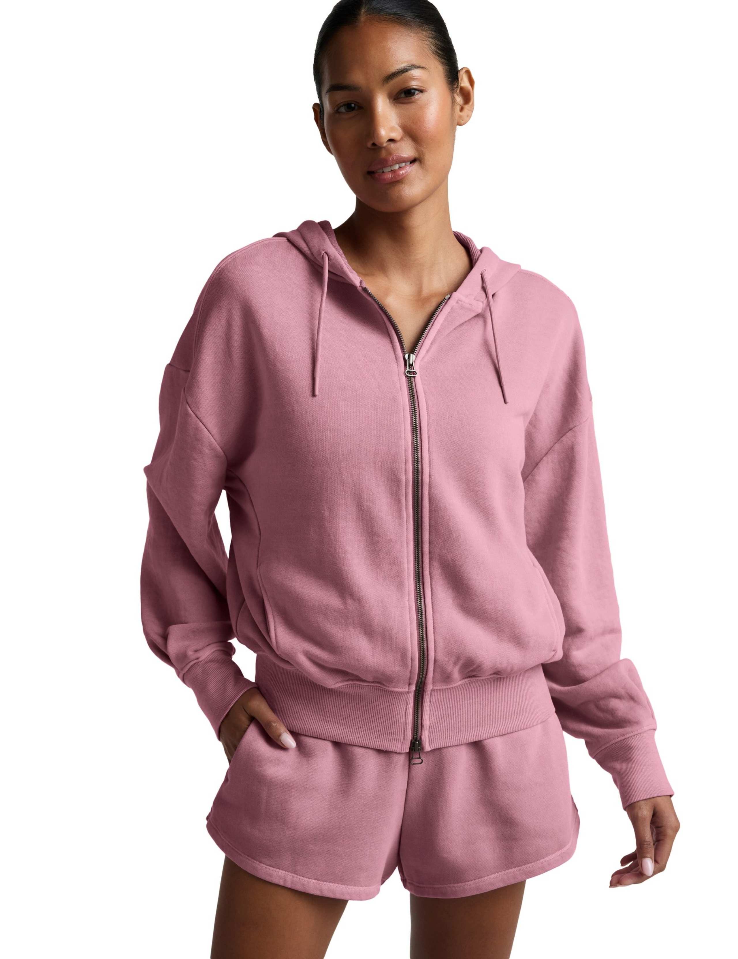 Fade Out Cotton Rich Zip Up Hoodie 1 of 5