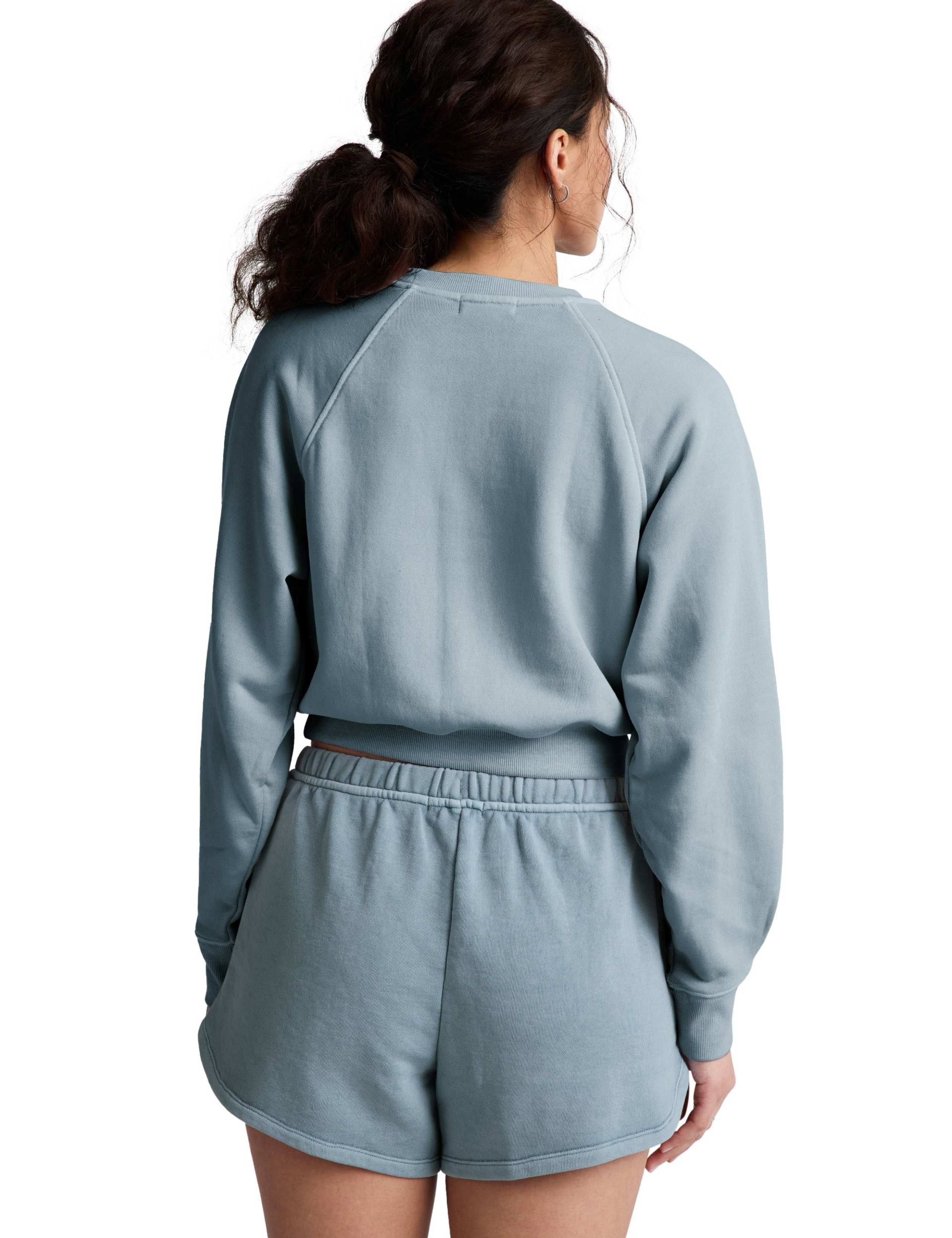 Cotton Rich Fade Out Cropped Sweatshirt 2 of 3