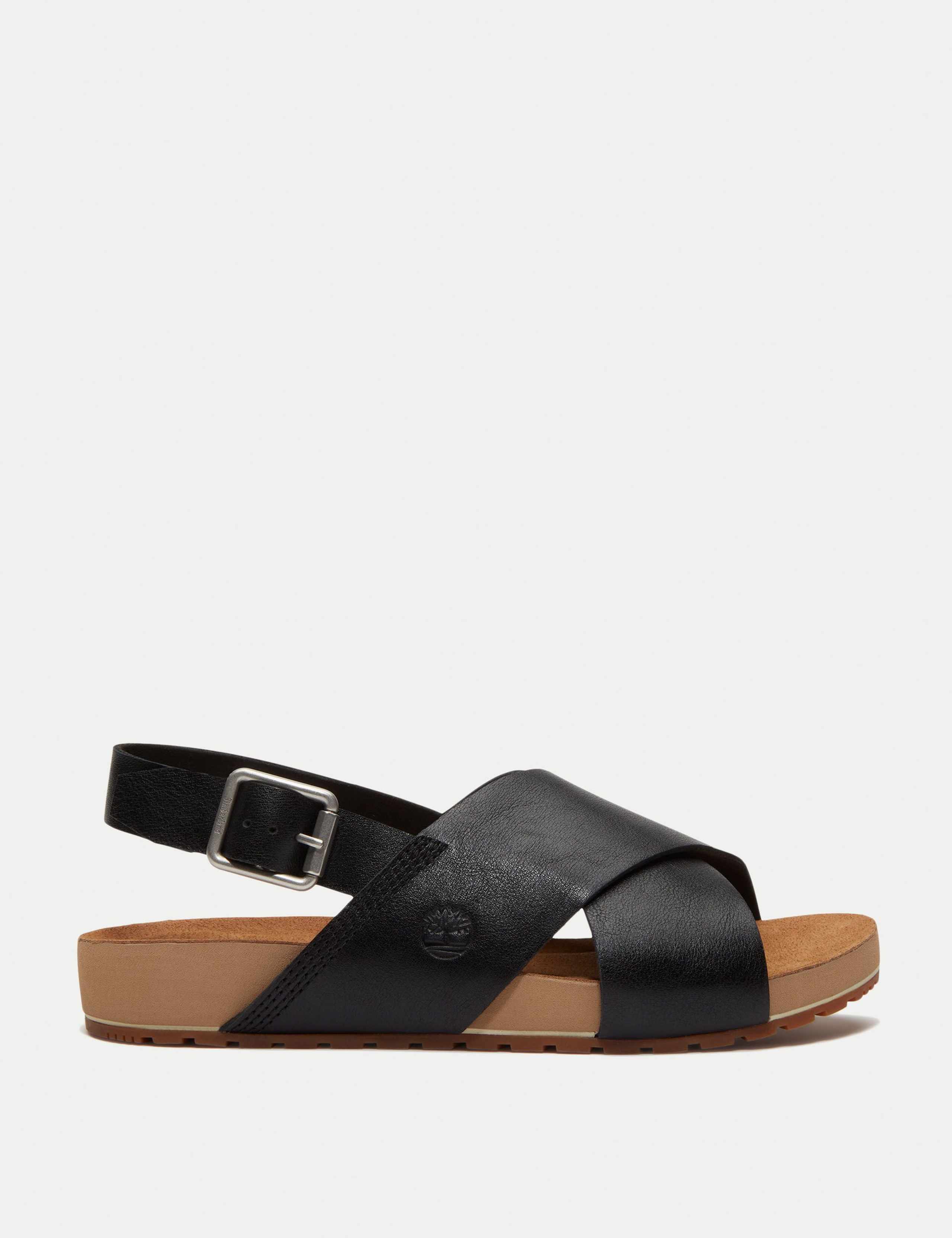 Malibu Waves Leather Flat Sandals 1 of 8