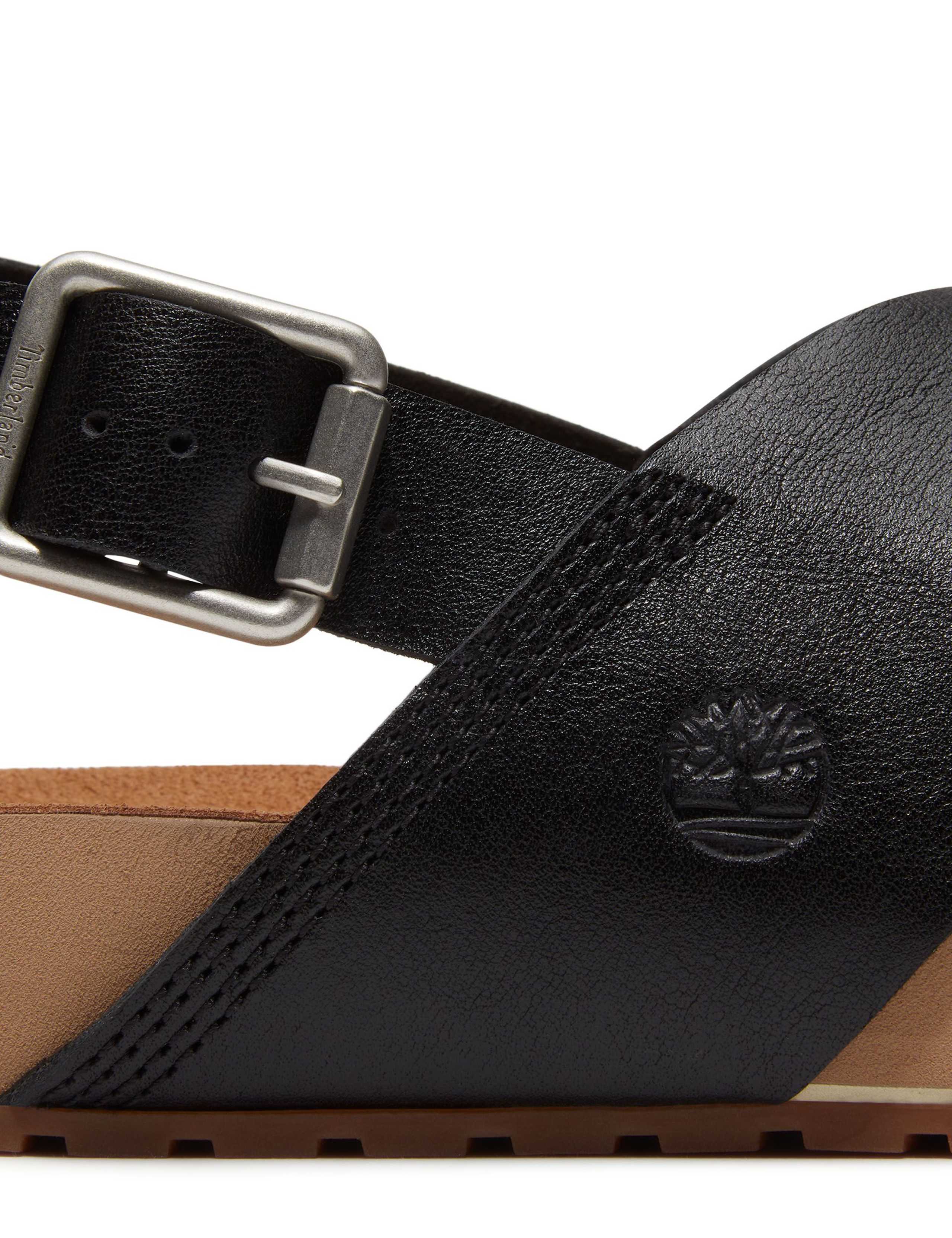 Malibu Waves Leather Flat Sandals 5 of 8