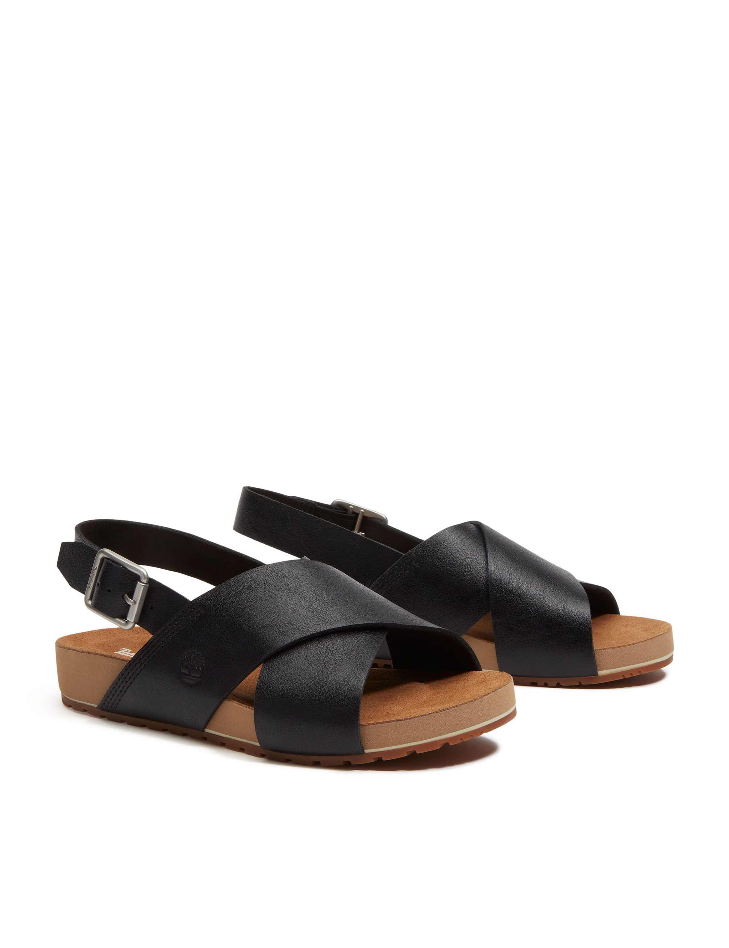 Malibu Waves Leather Flat Sandals 8 of 8