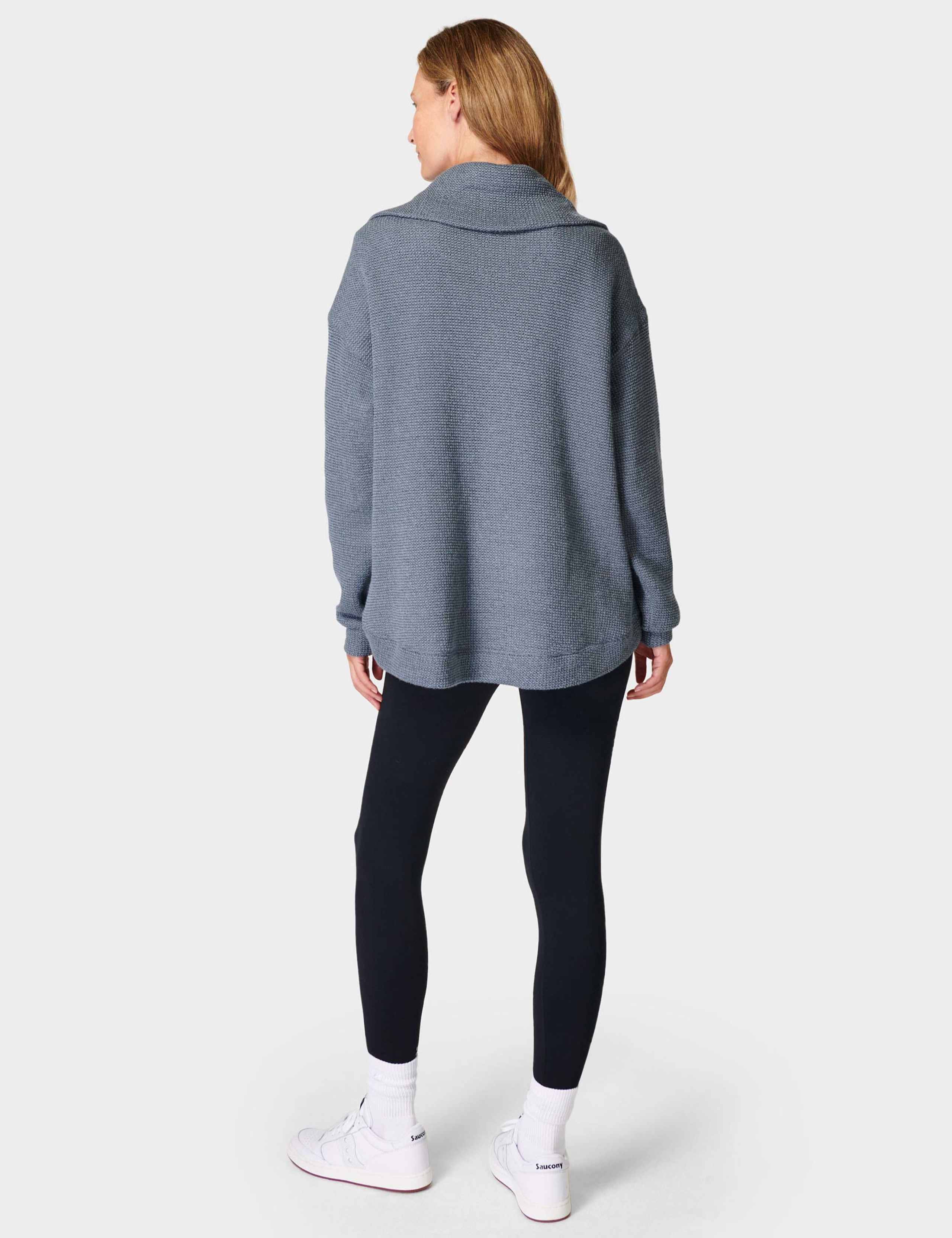 Restful Cotton Rich Half Zip Sweatshirt 3 of 6