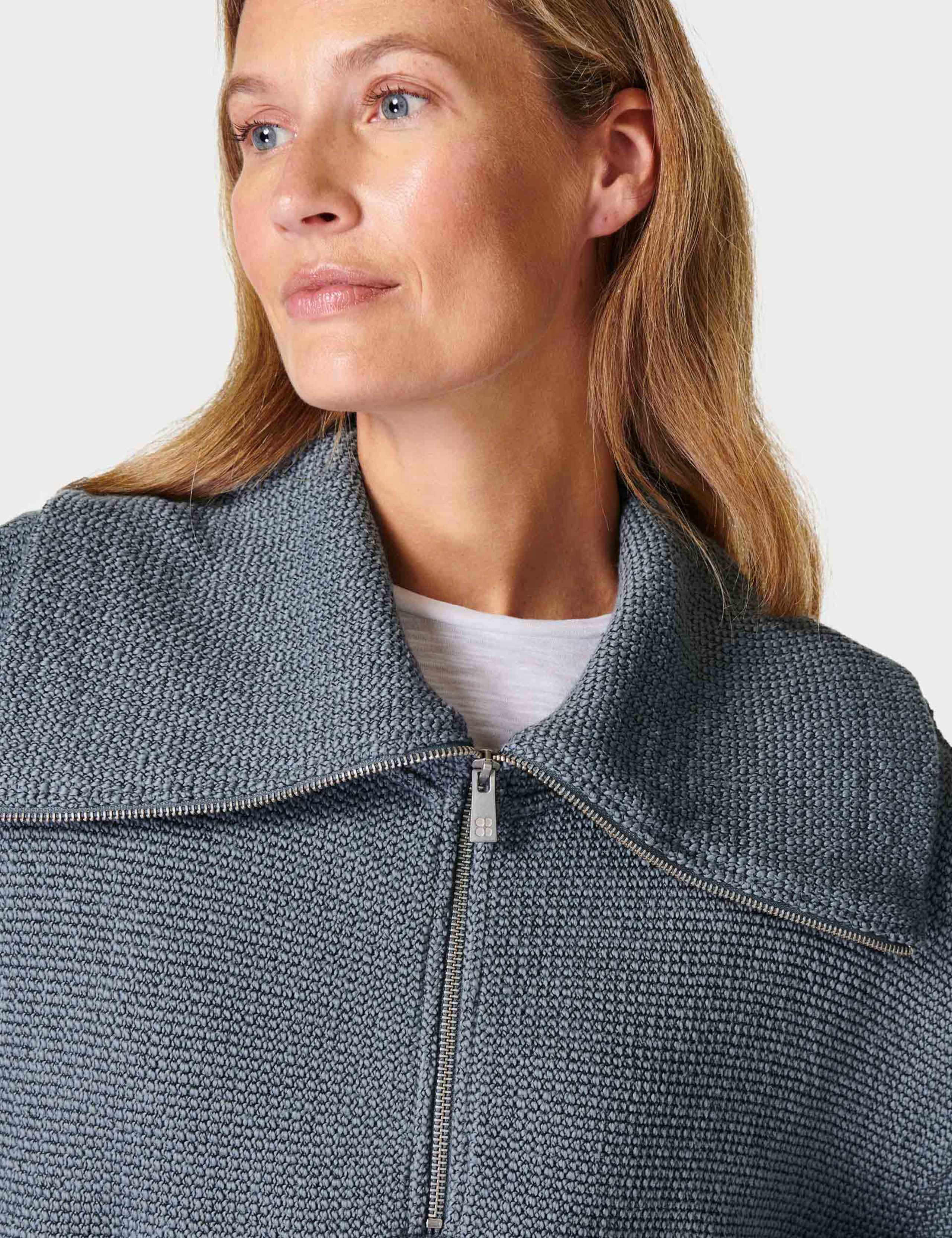 Restful Cotton Rich Half Zip Sweatshirt 5 of 6