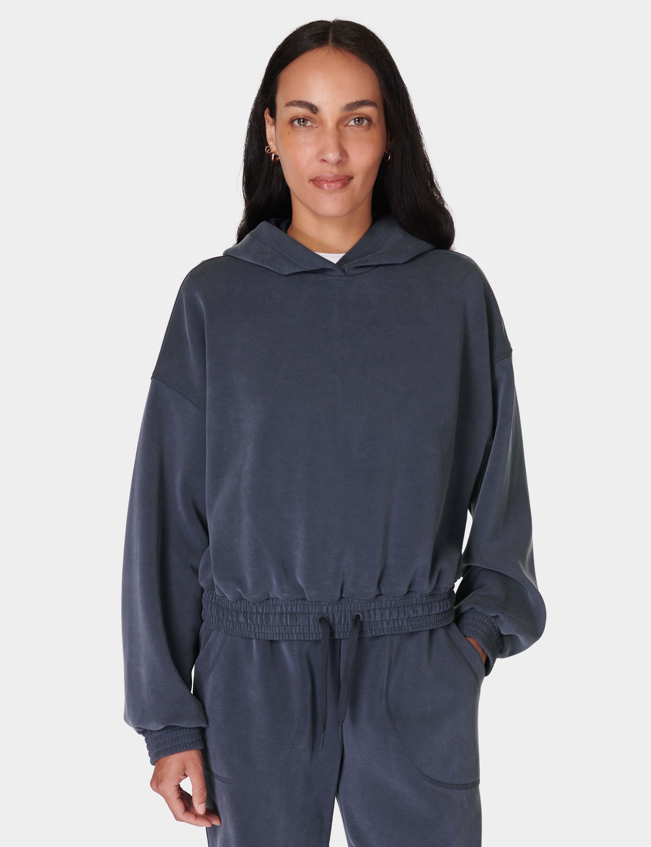 Sand Wash CloudWeight Relaxed Crop Hoodie 1 of 6
