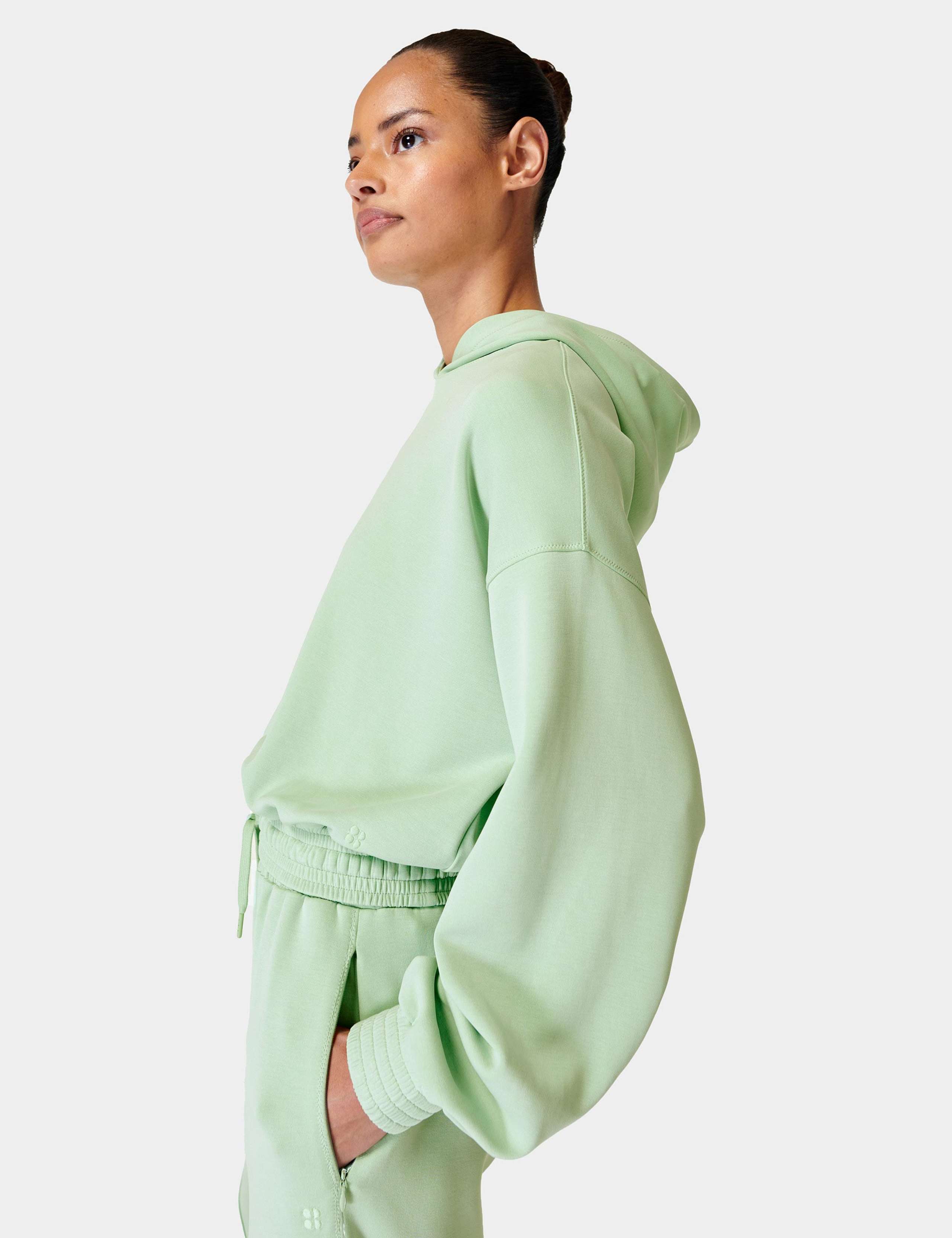 Sand Wash CloudWeight Relaxed Crop Hoodie 1 of 3