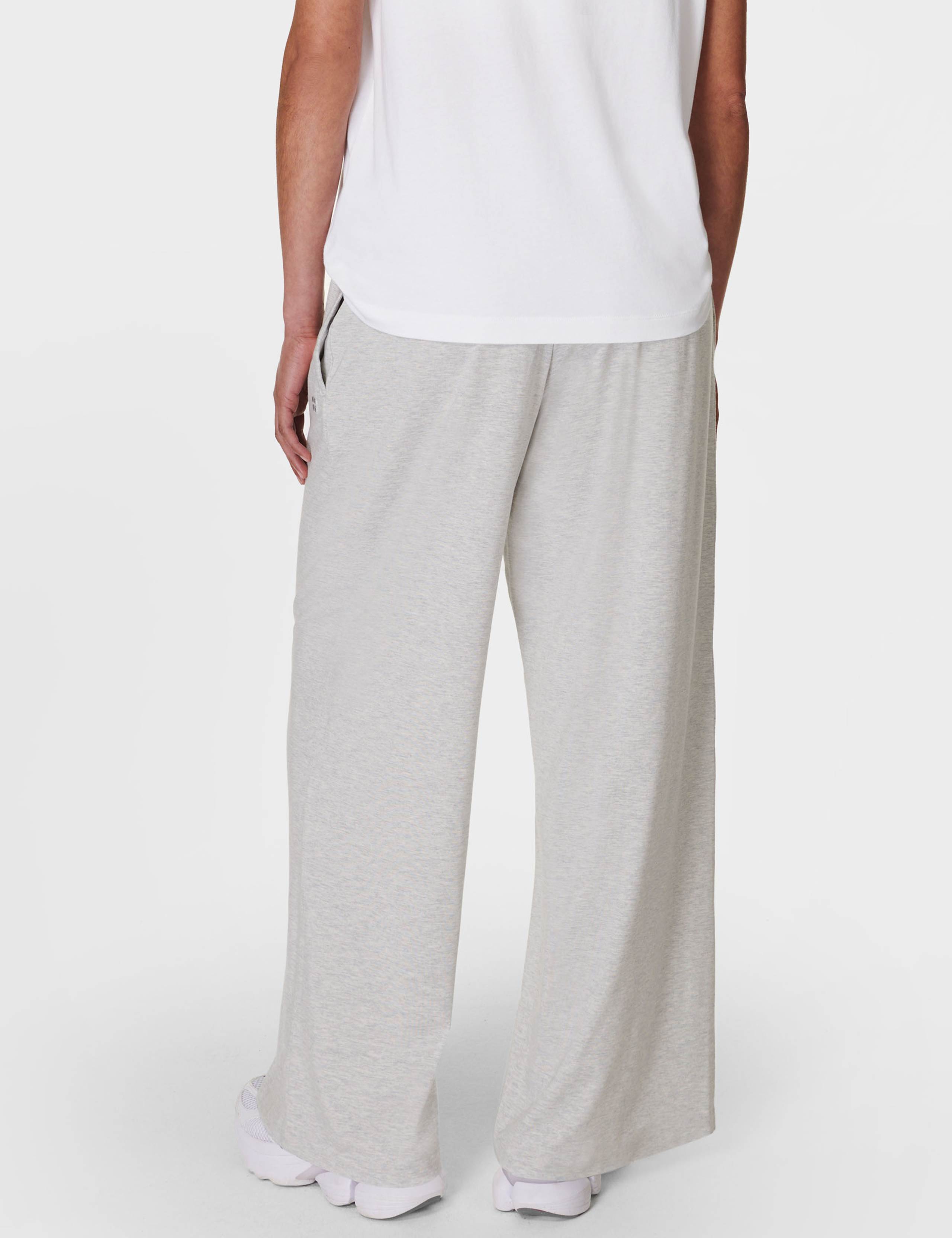 Modal Rich High Waisted Wide Leg Joggers 4 of 6