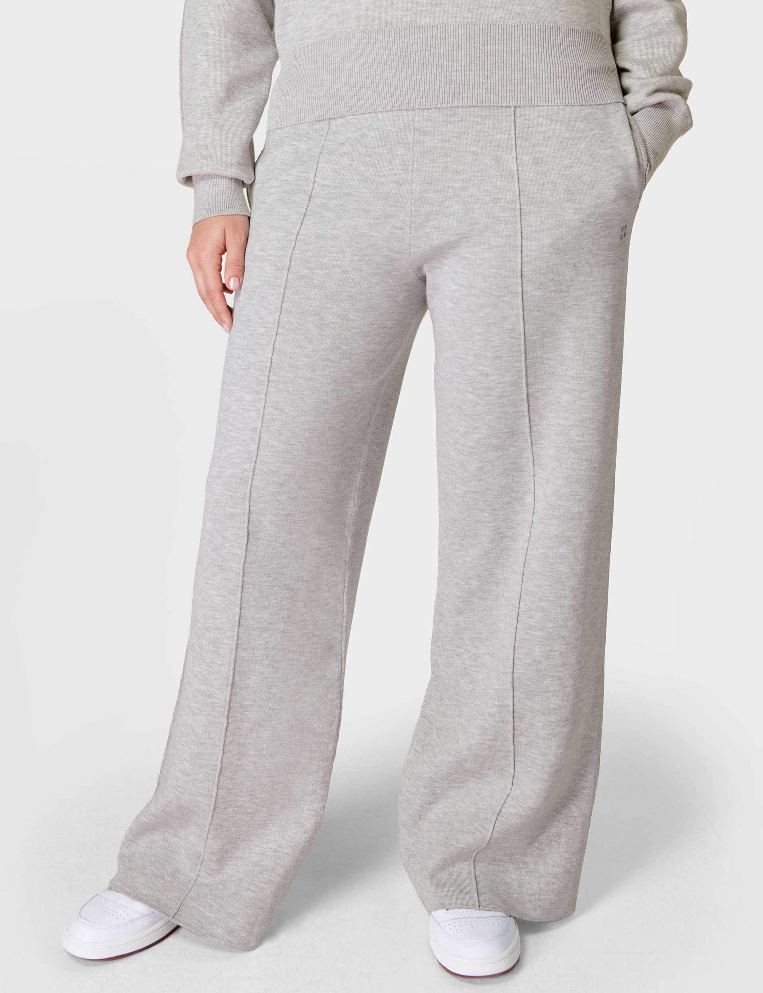 Timeless Cotton Blend Wide Leg Joggers 1 of 6