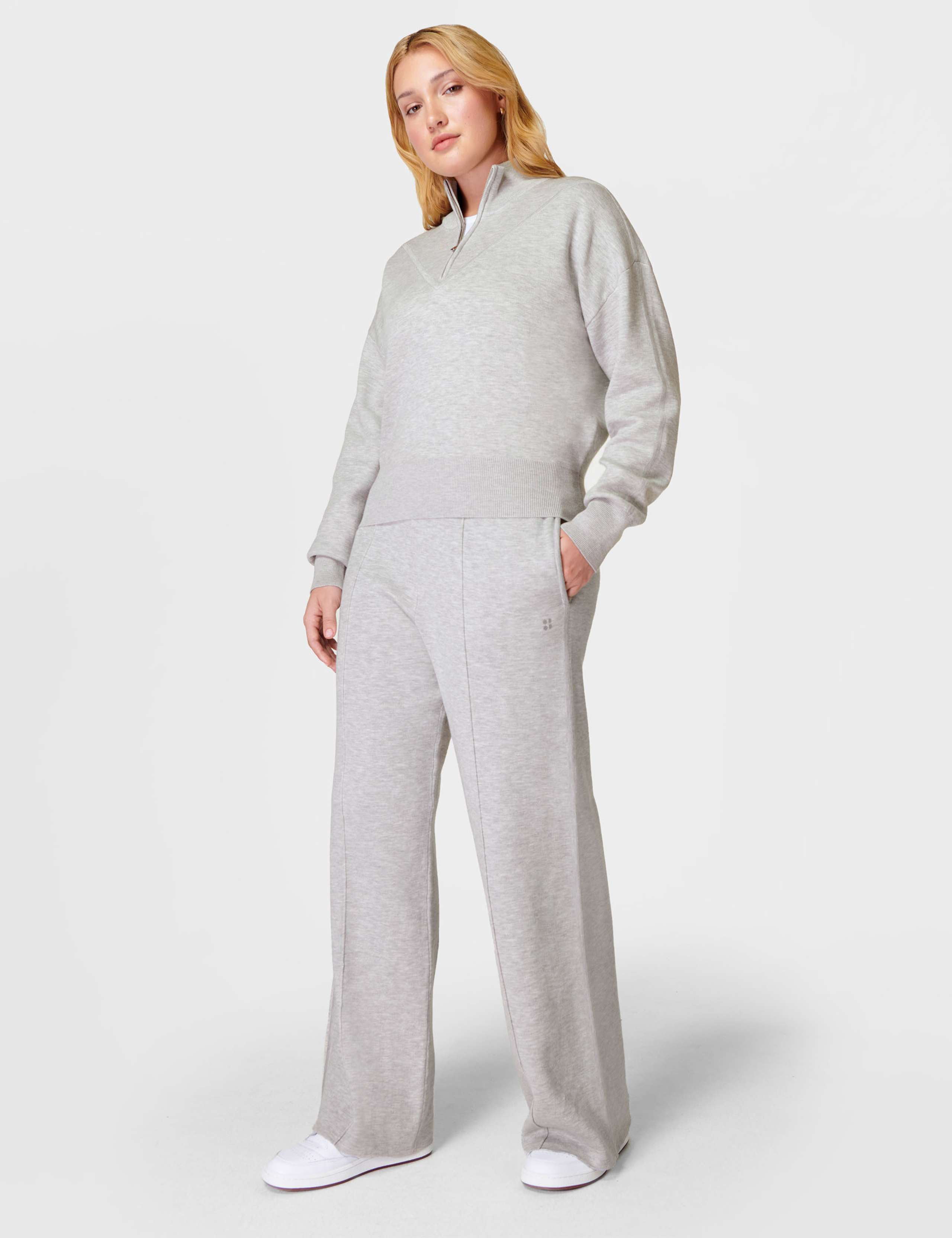 Timeless Cotton Blend Wide Leg Joggers 2 of 6