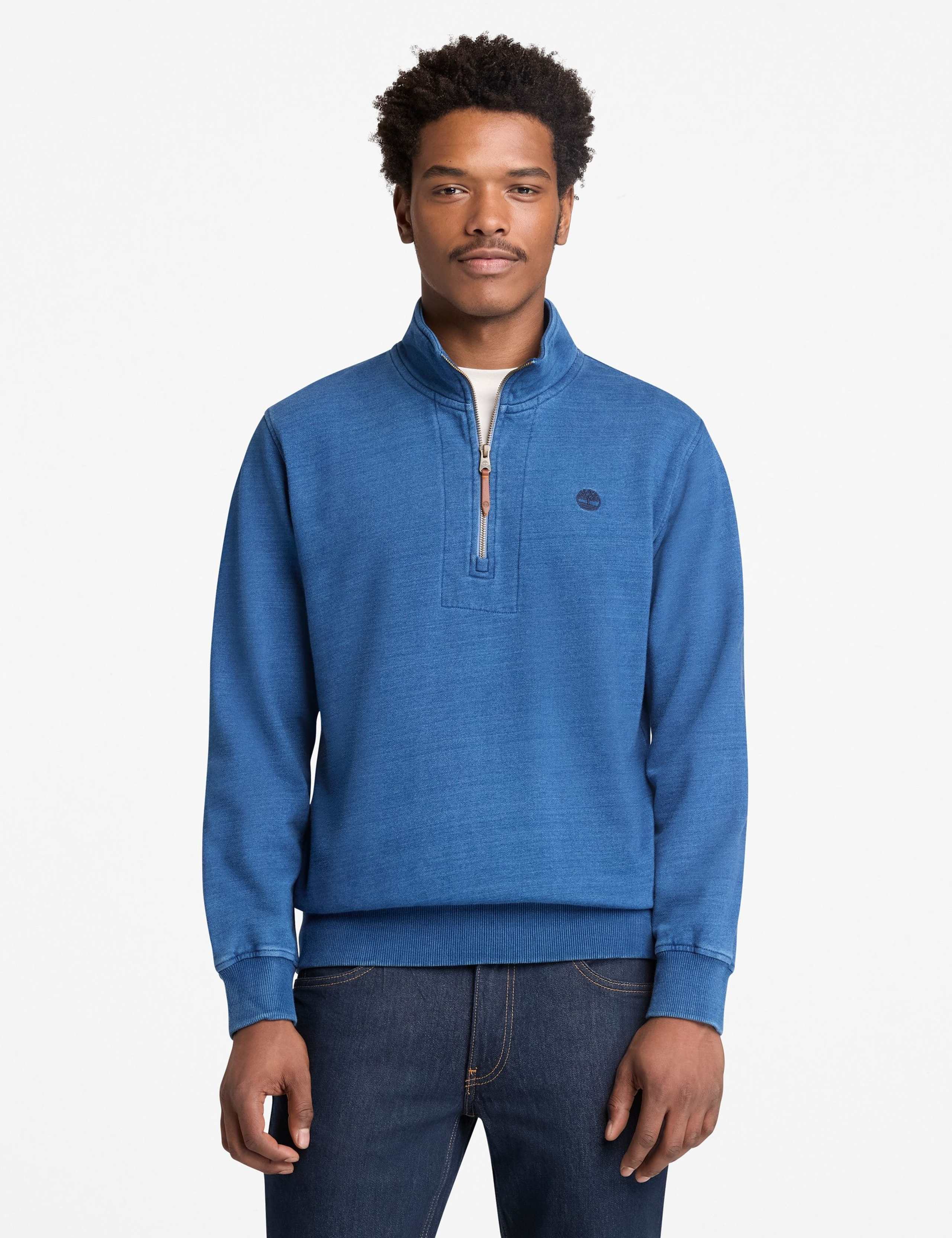 Pure Cotton Quarter Zip Sweatshirt 1 of 4