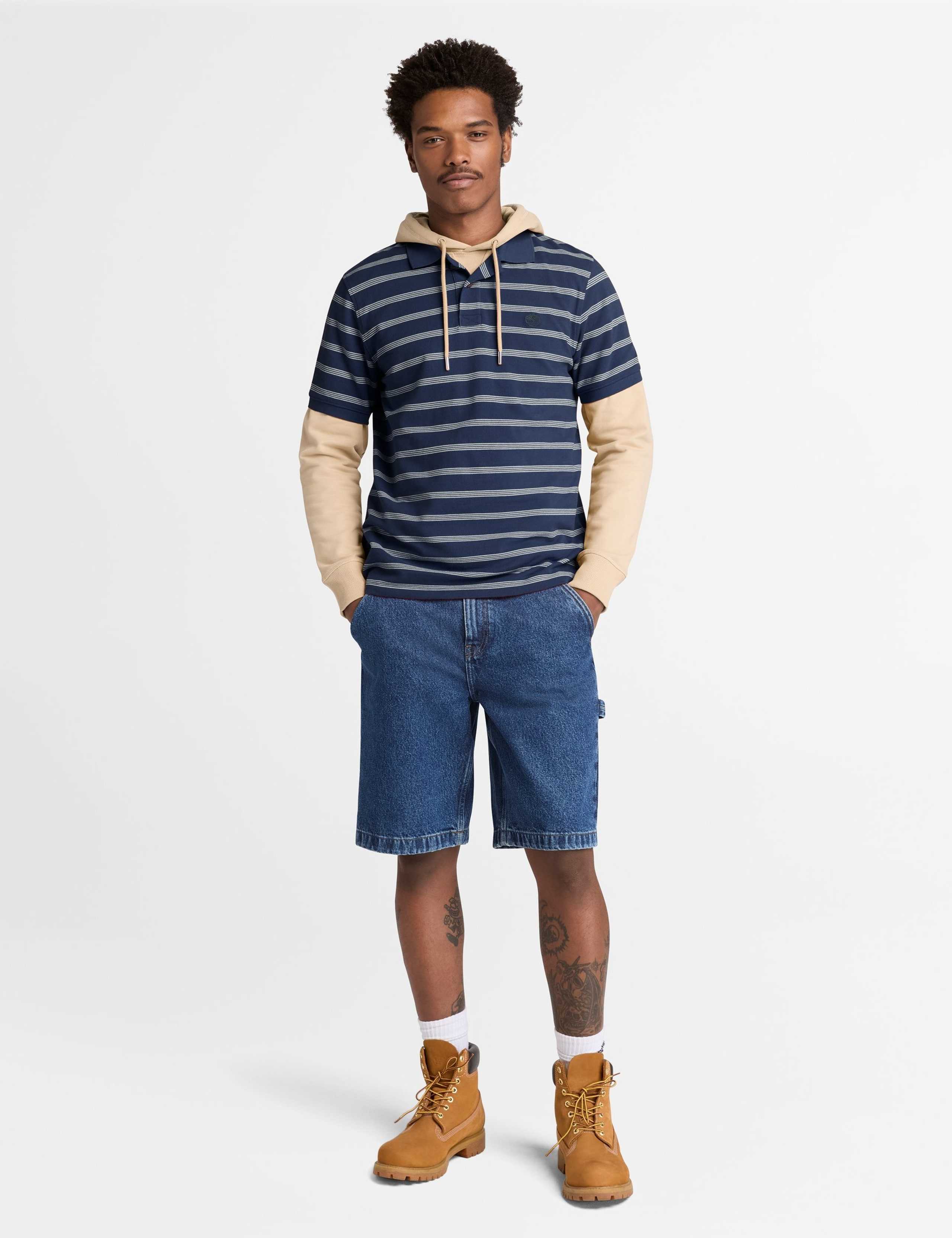 Pure Cotton Striped Polo Shirt 4 of 5