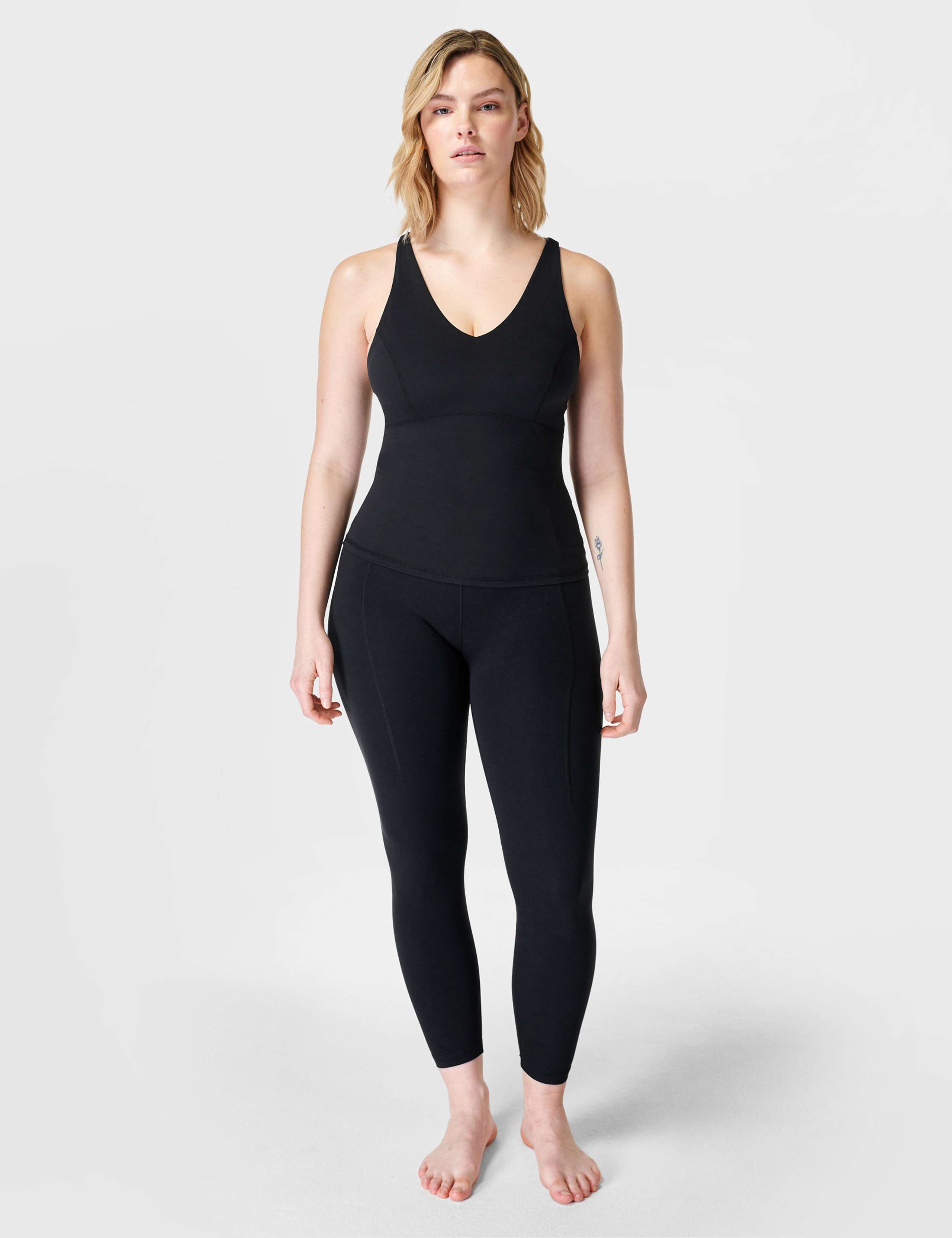 Super Soft V-Neck Strappy Fitted Vest Top 1 of 4